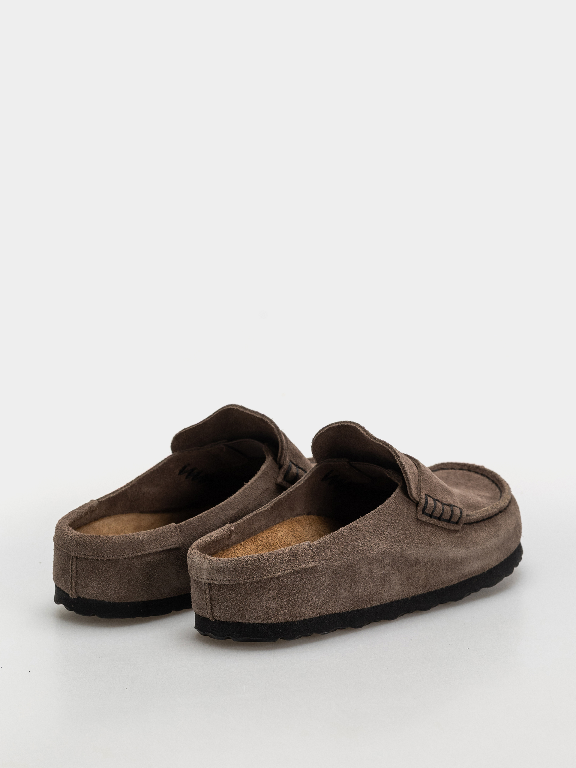 Șlapi Birkenstock Naples Wrapped Suede Leather Narrow (concrete gray)