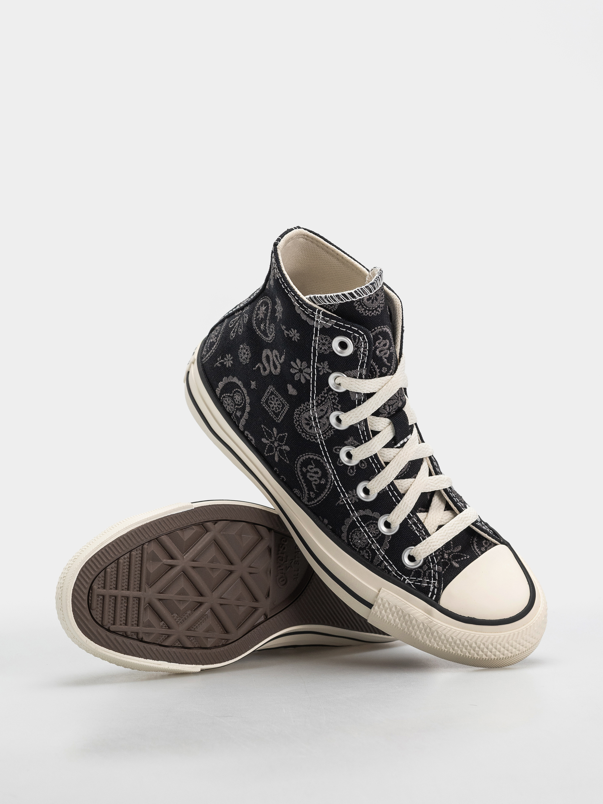 Teniși Converse Chuck Taylor All Star Hi Wmn (black/dark matter/natural ivory)