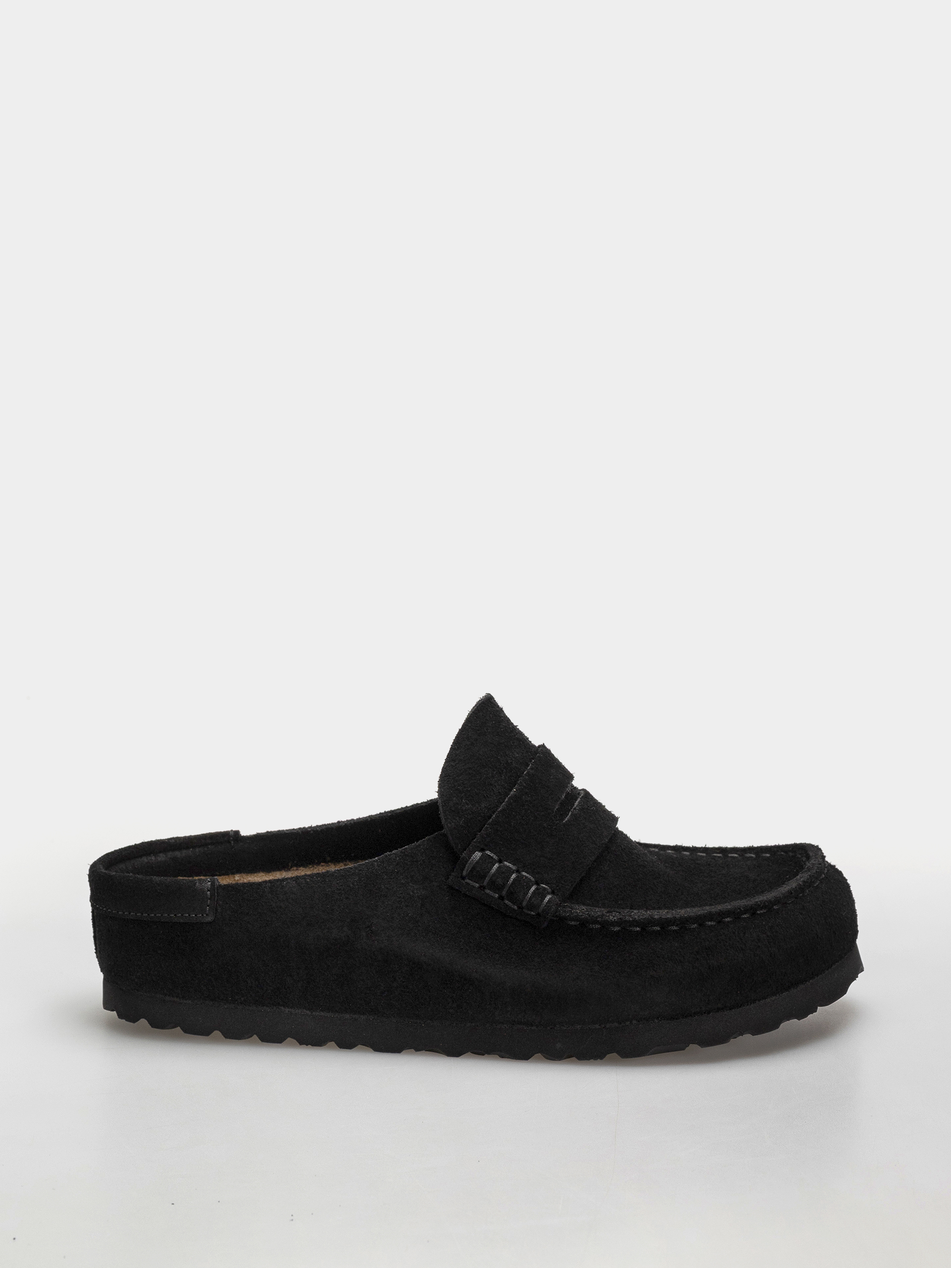 Șlapi Birkenstock Naples Wrapped Suede Leather Narrow (black)