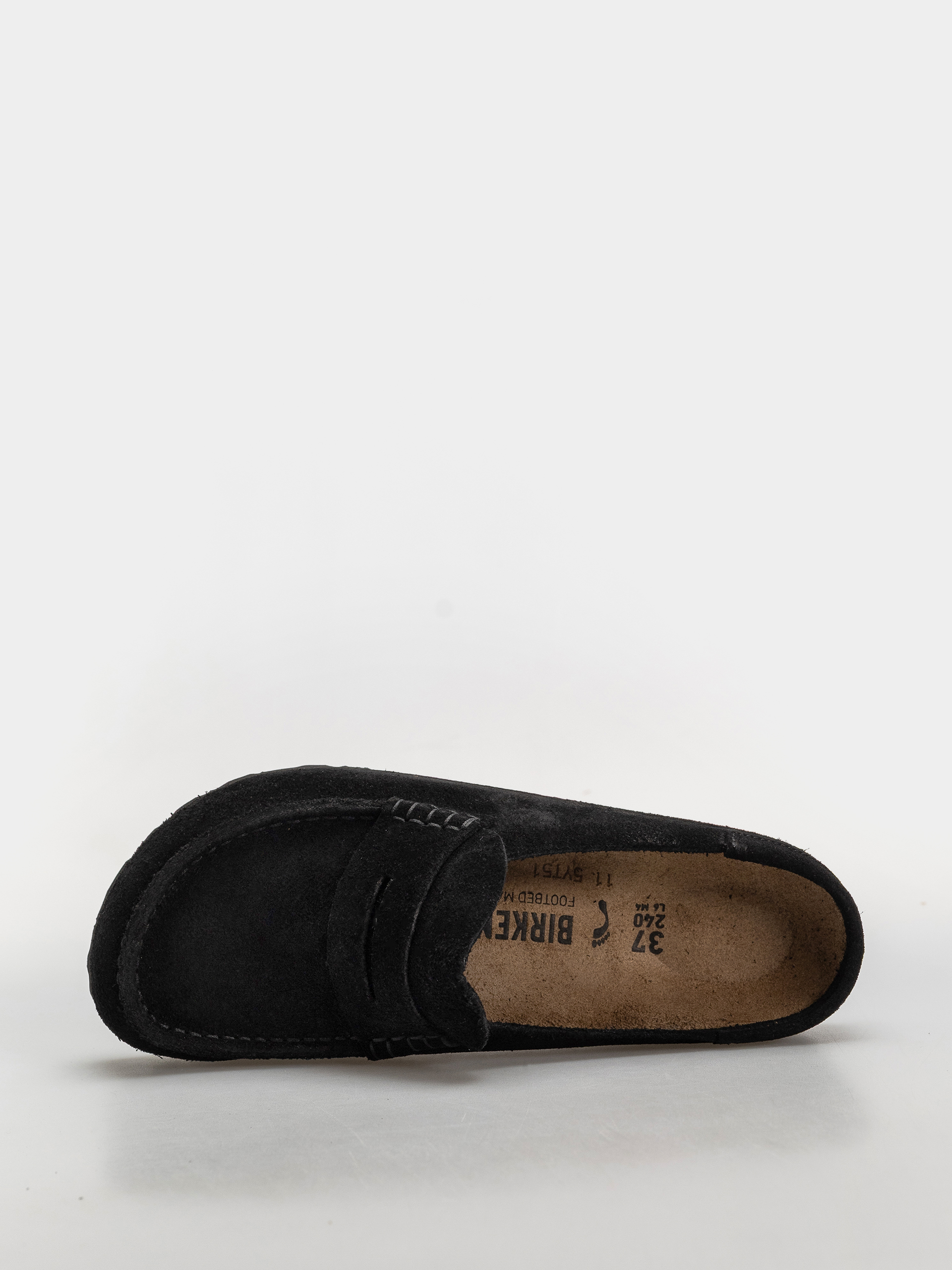 Șlapi Birkenstock Naples Wrapped Suede Leather Narrow (black)