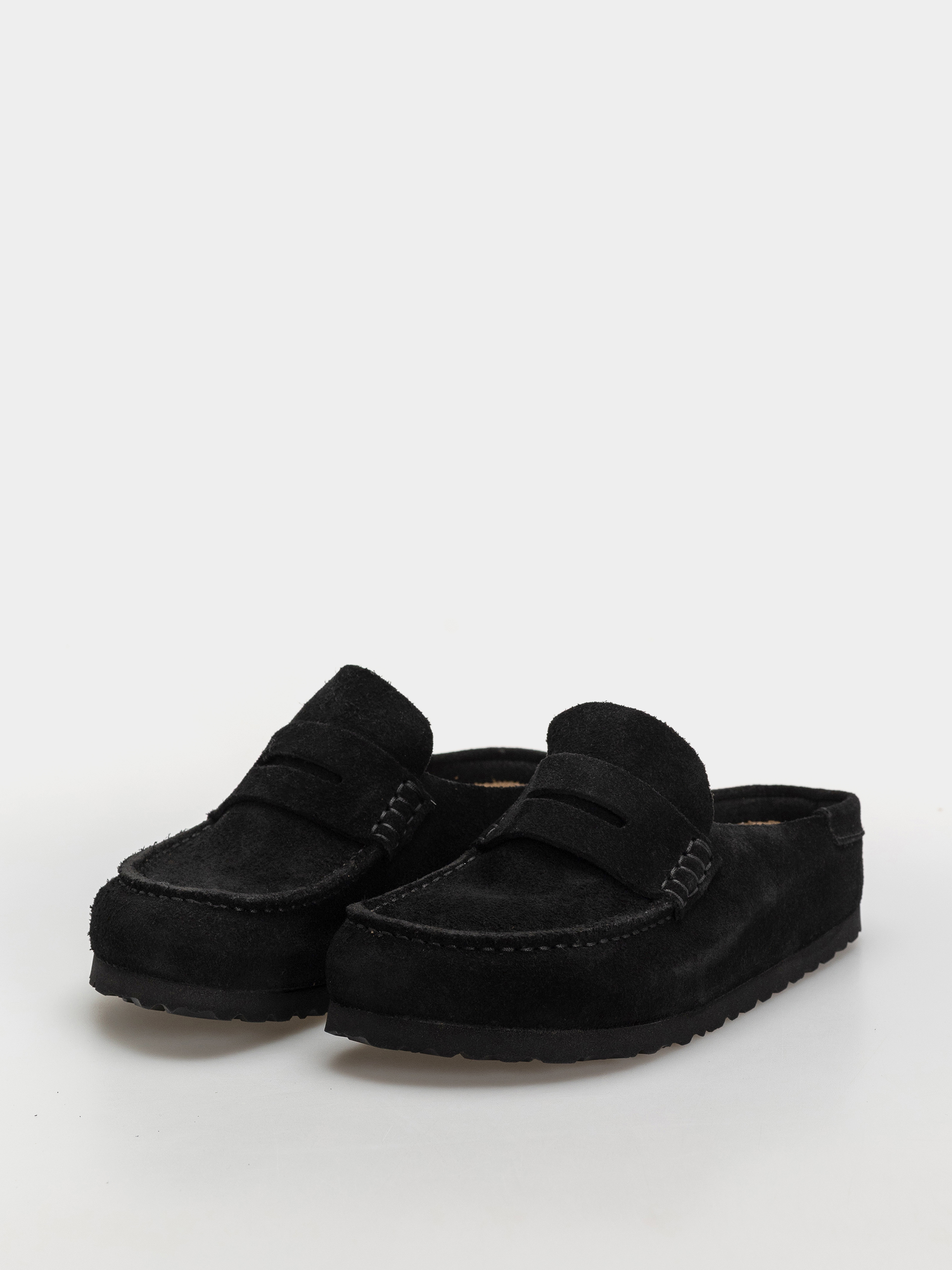 Șlapi Birkenstock Naples Wrapped Suede Leather Narrow (black)
