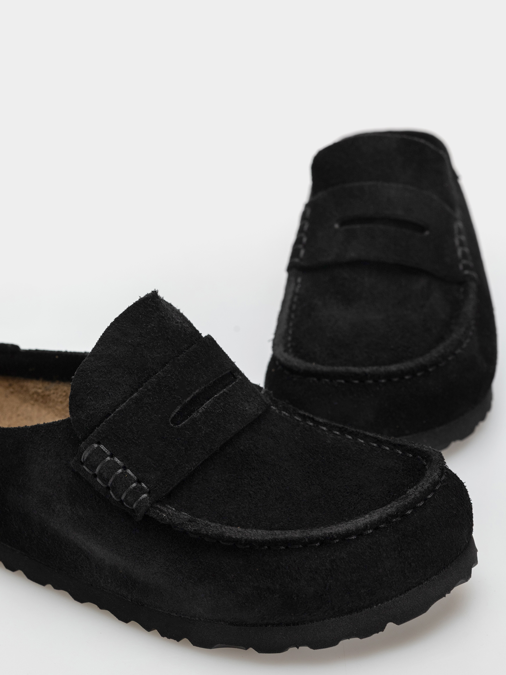 Șlapi Birkenstock Naples Wrapped Suede Leather Narrow (black)