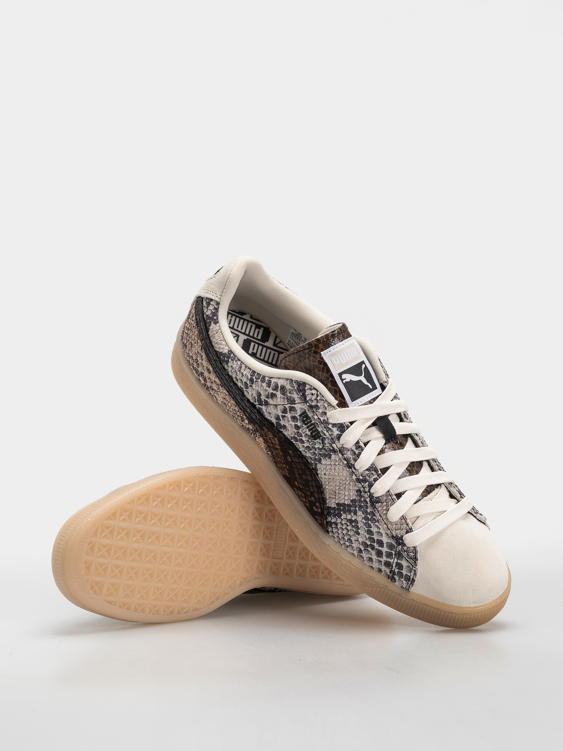 Pantofi Puma Suede Snake (frosted ivory/puma black)