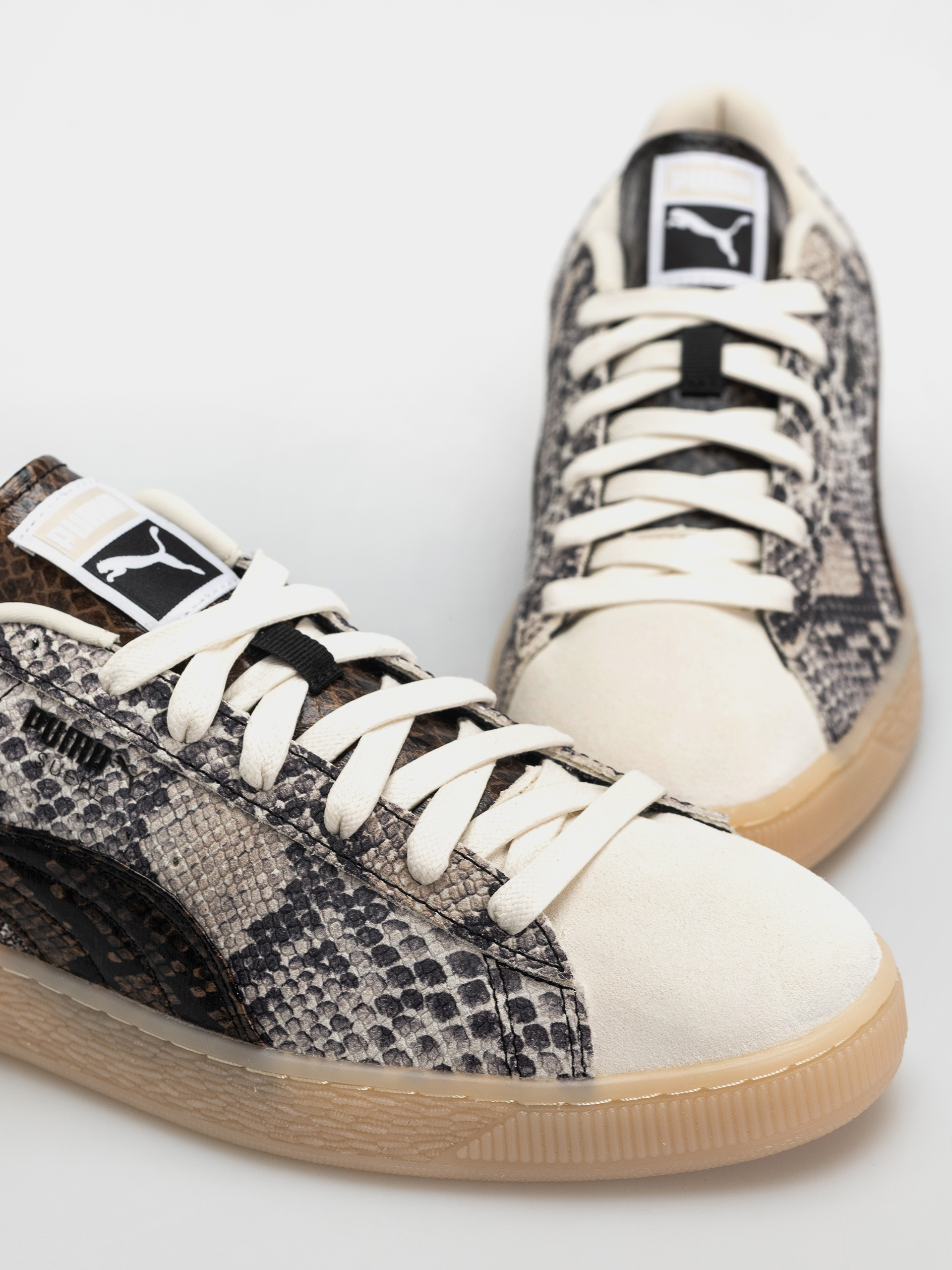 Pantofi Puma Suede Snake (frosted ivory/puma black)