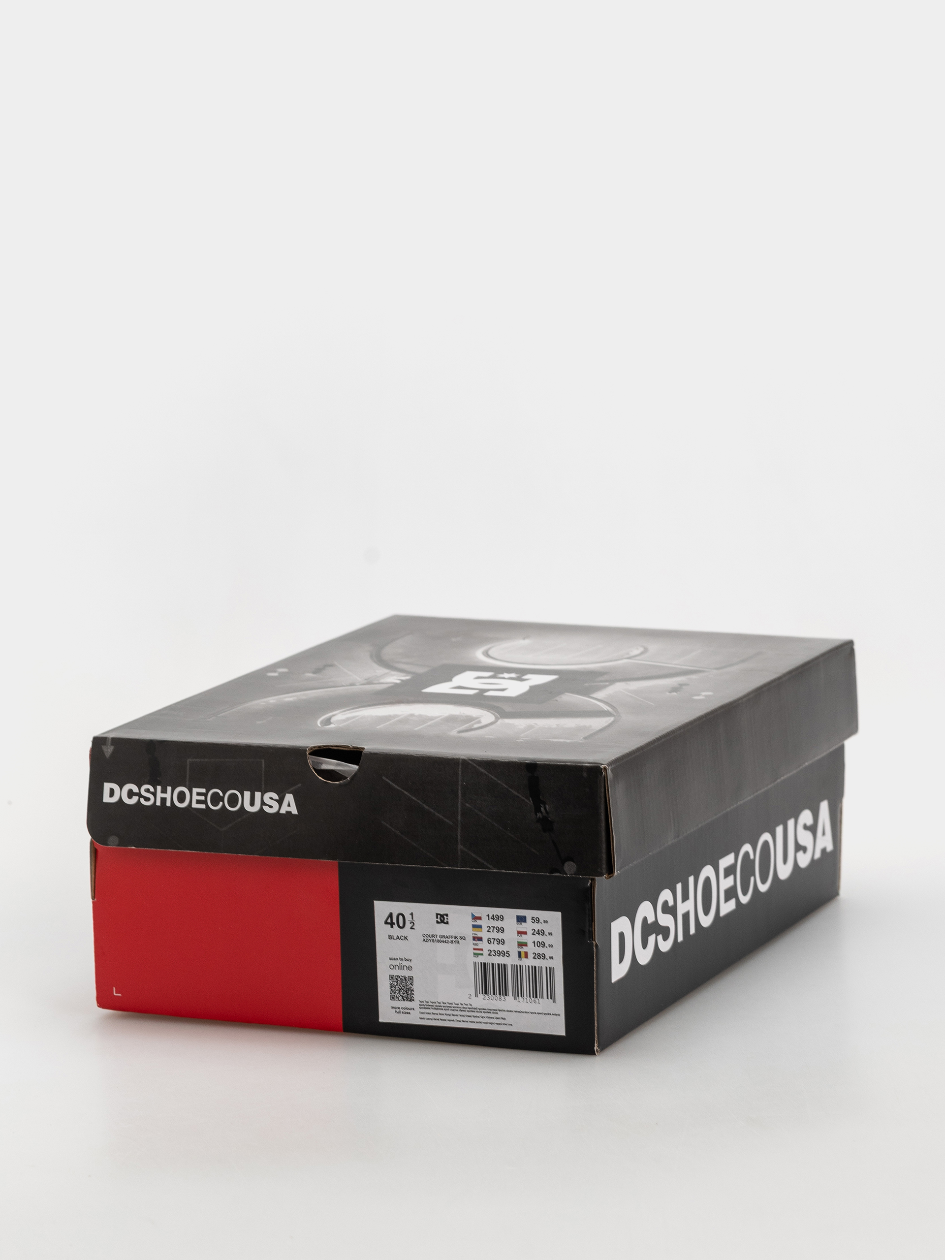 Pantofi DC Court Graffik (black/grey/red)