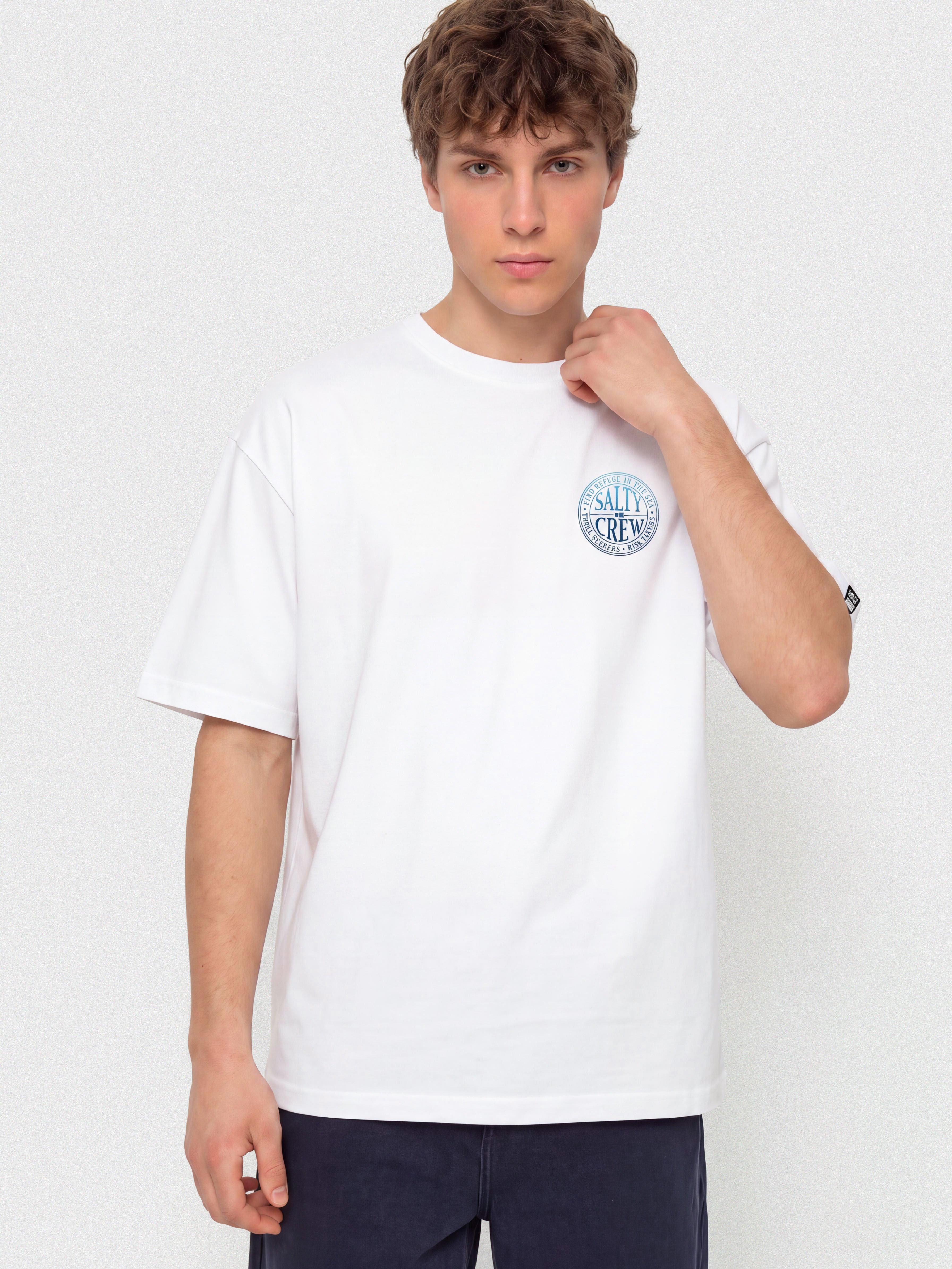 Tricou Salty Crew Global (white)