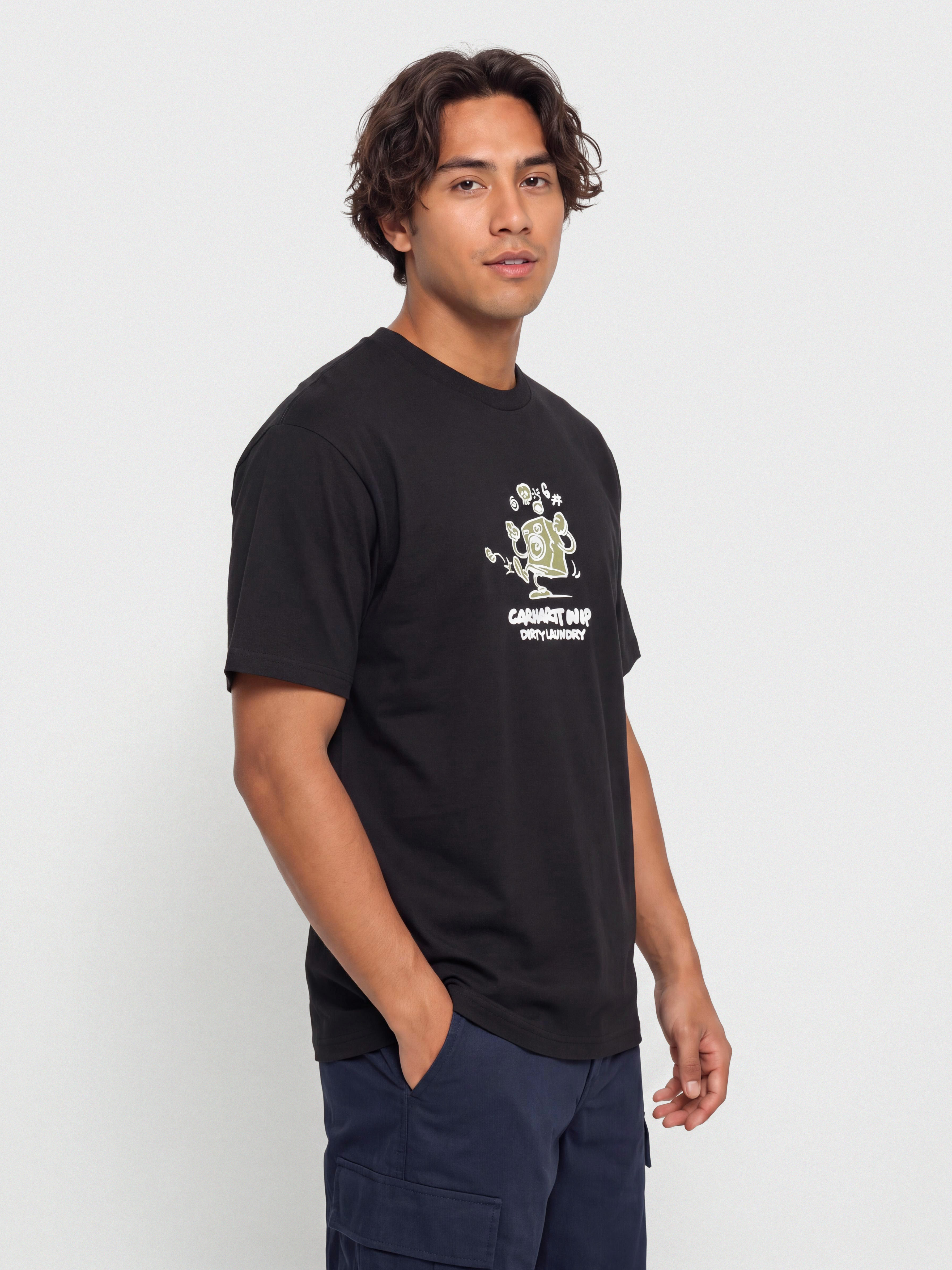 Tricou Carhartt WIP Dirty Laundry (black)