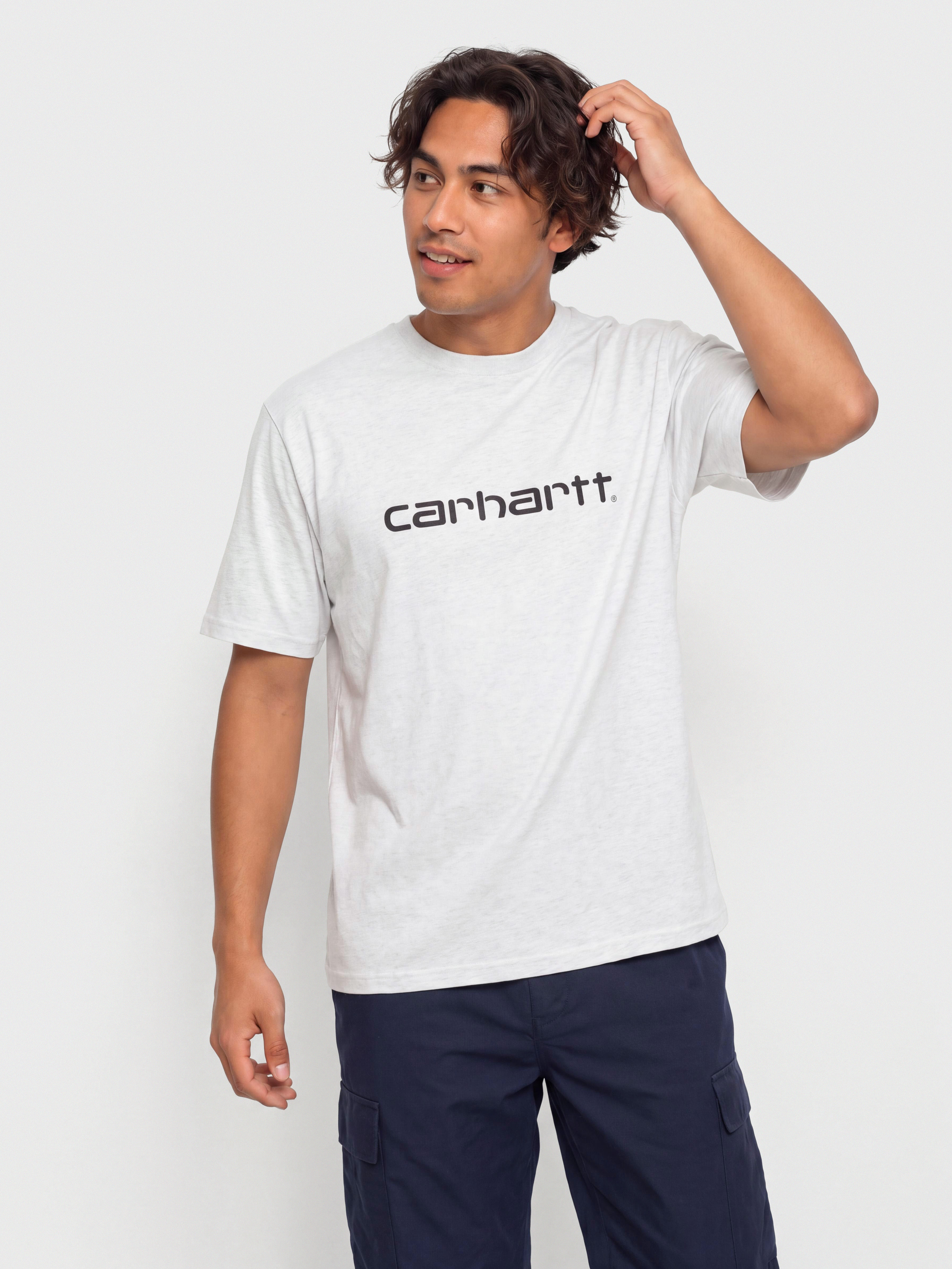 Tricou Carhartt WIP Script (ash heather/graphite)