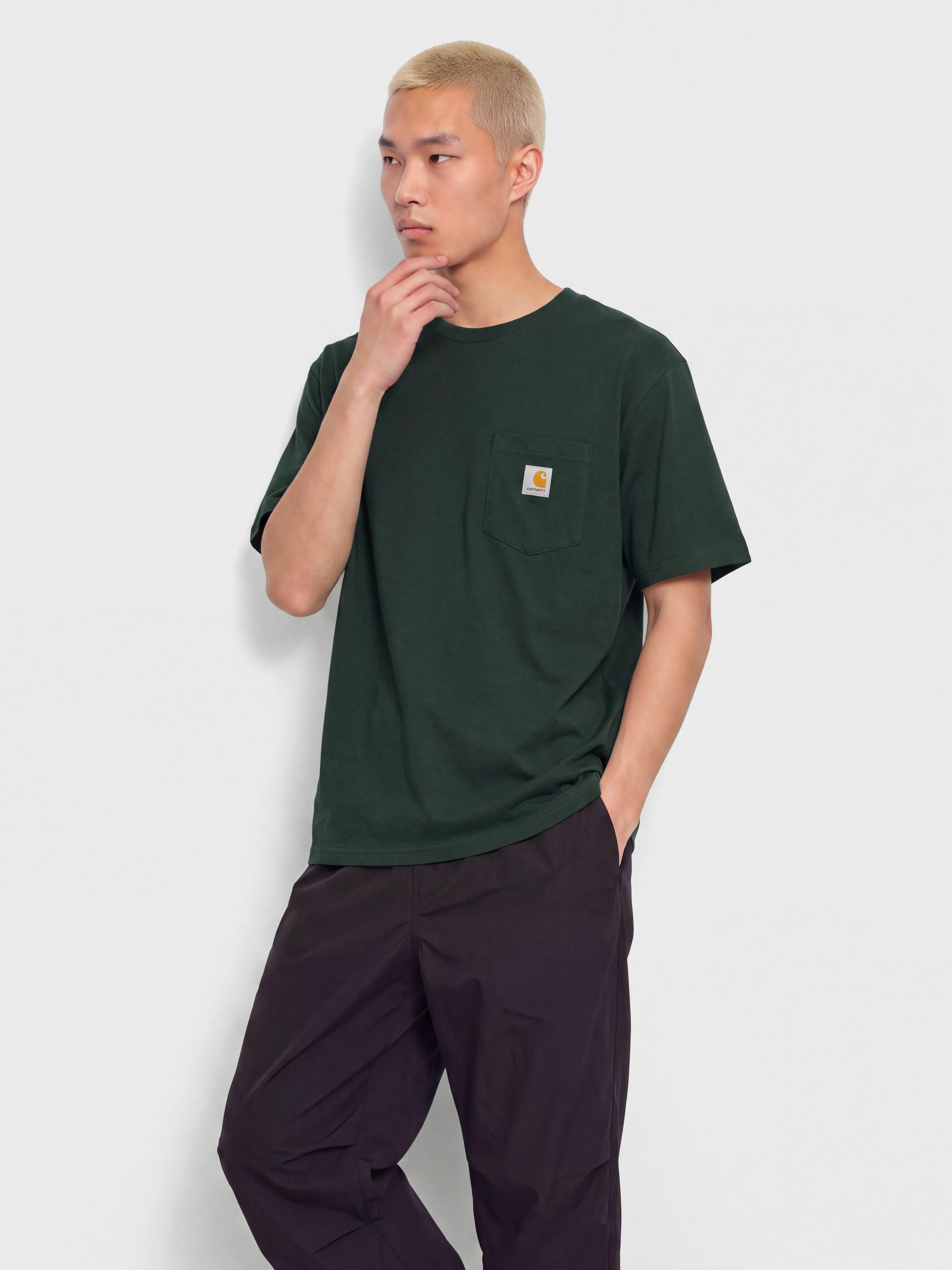 Tricou Carhartt WIP Pocket (dark scarab)