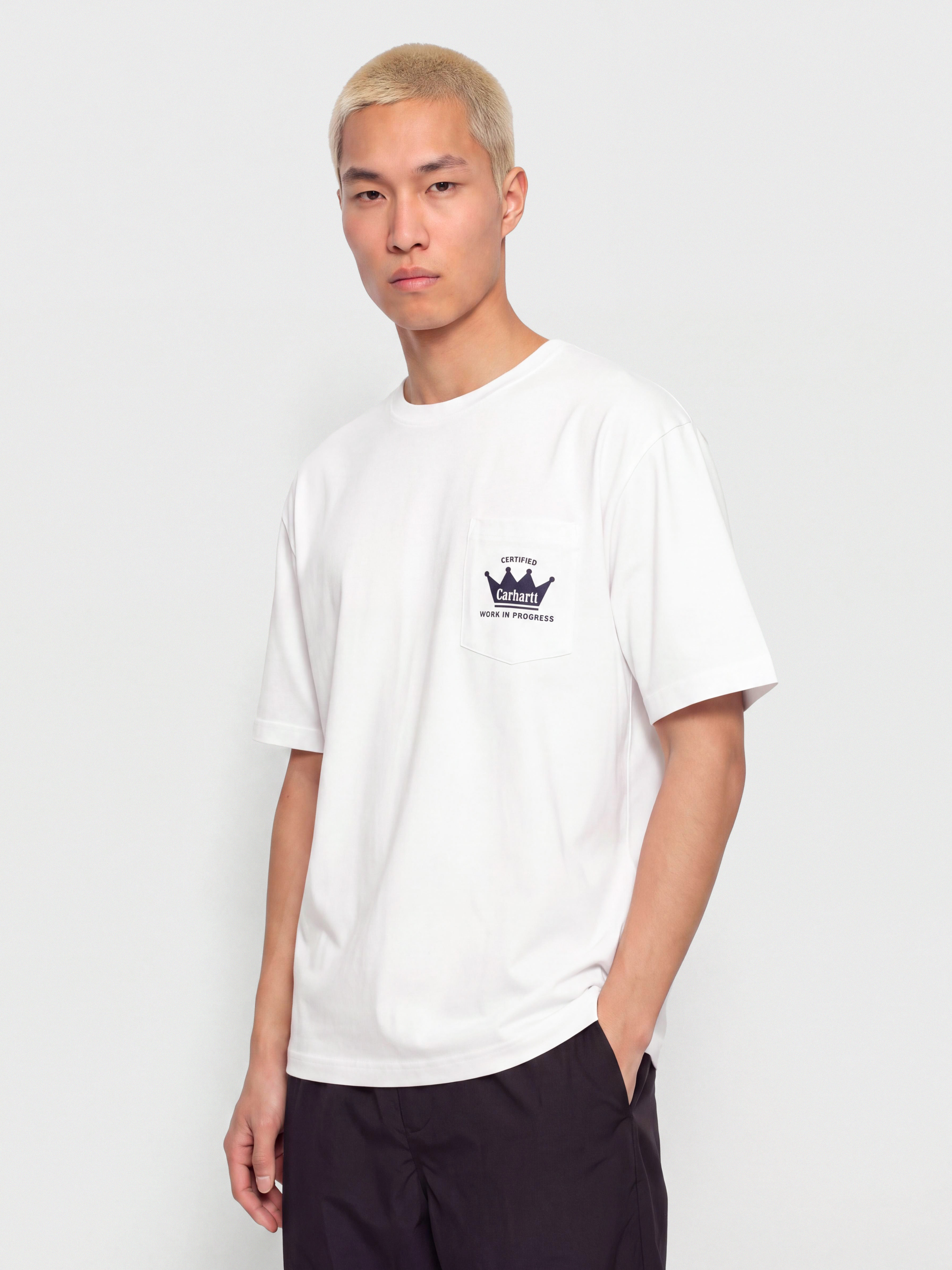Tricou Carhartt WIP Crown Pocket (white)
