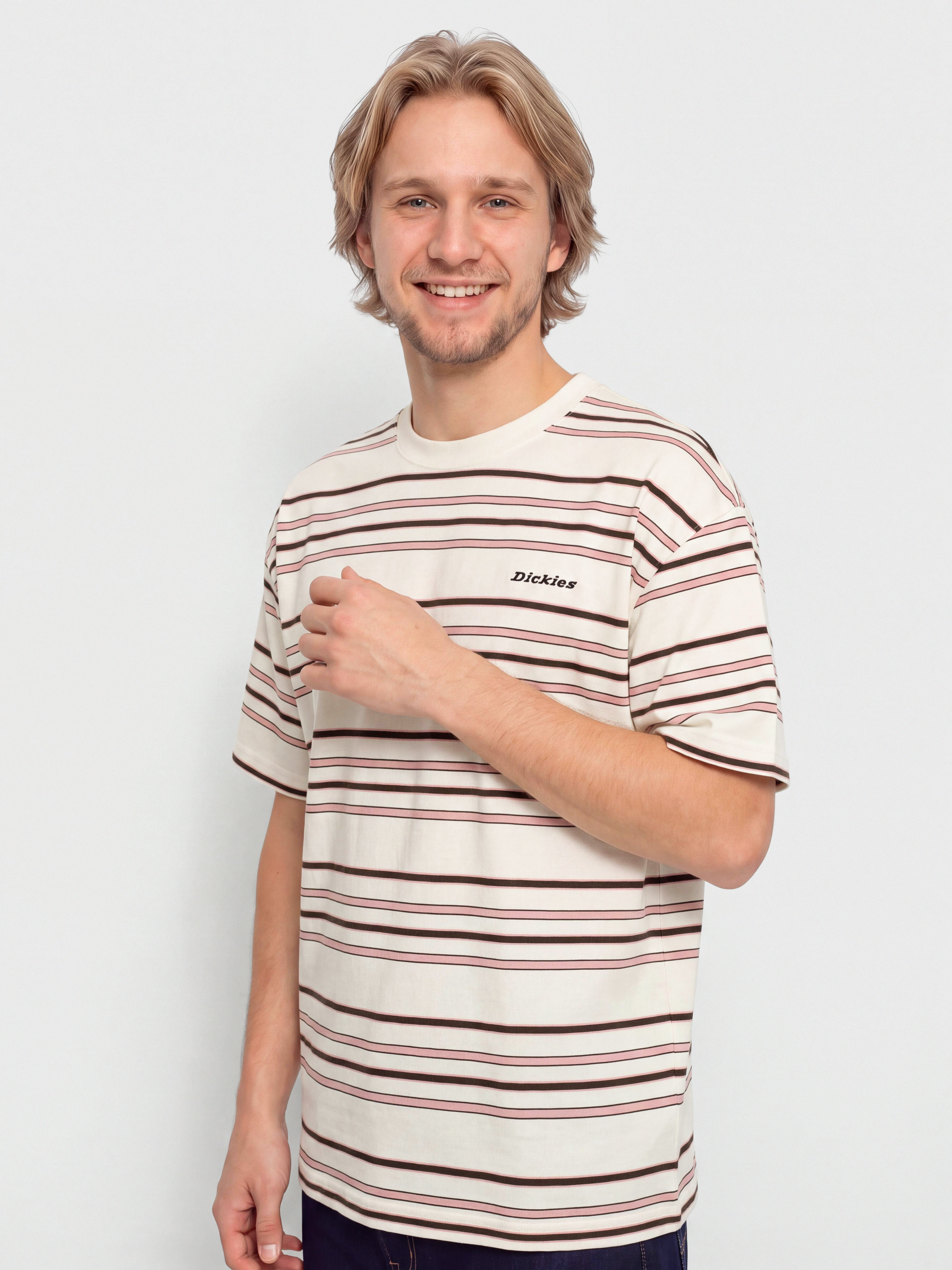 Tricou Dickies East Liberty Stripe (egret)