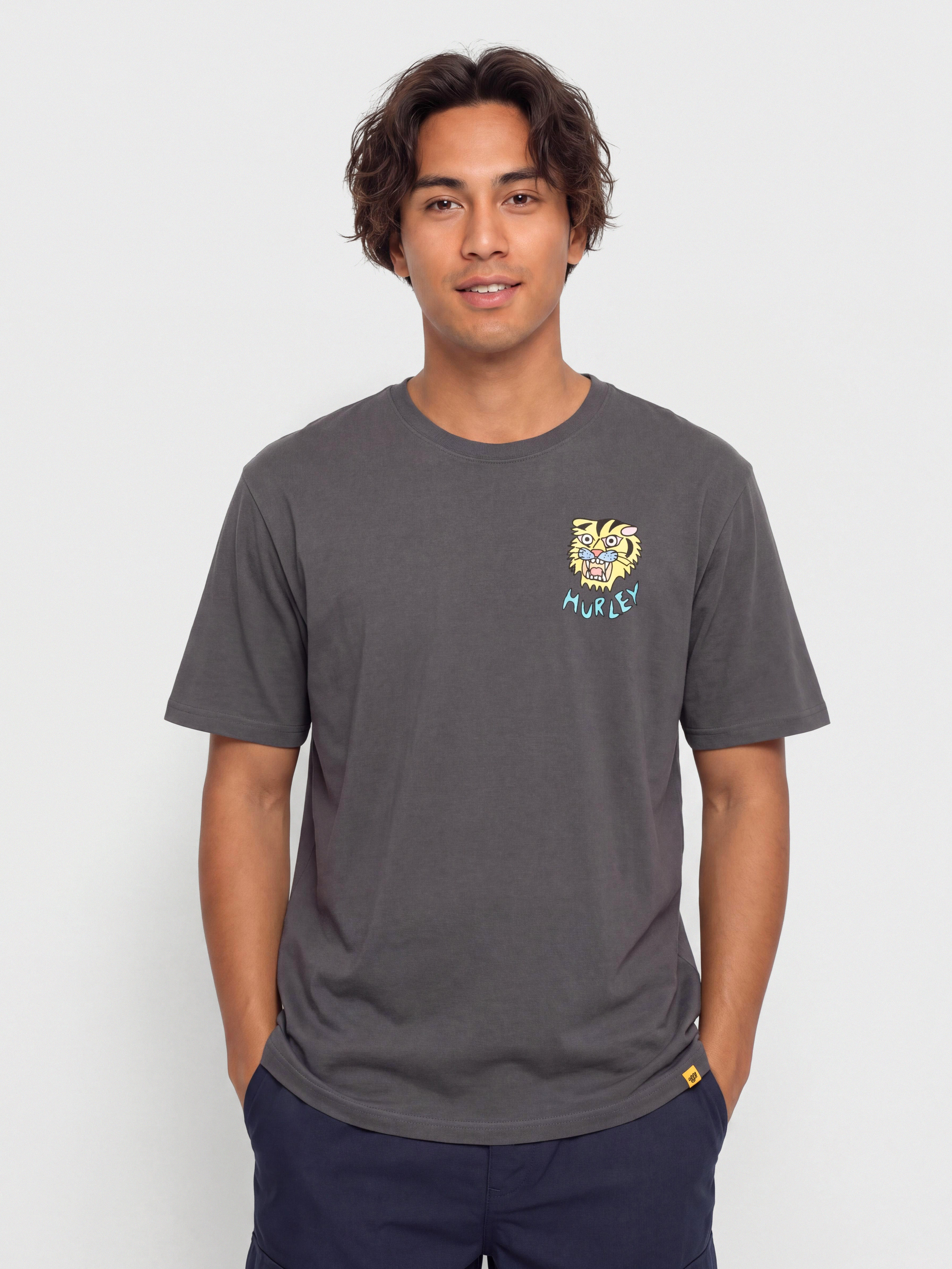 Tricou Hurley Etam Tiger (dark stone grey)