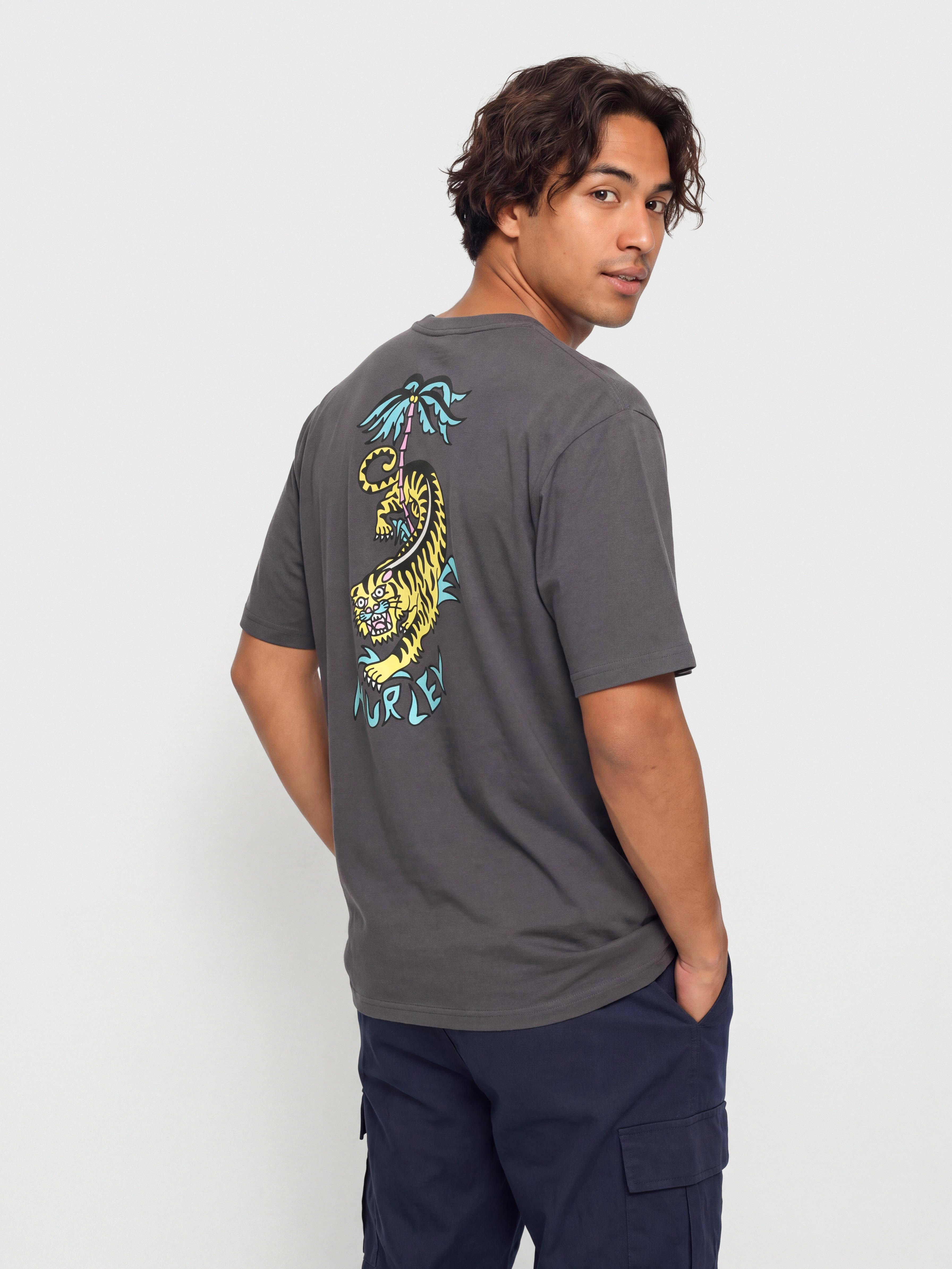 Tricou Hurley Etam Tiger (dark stone grey)
