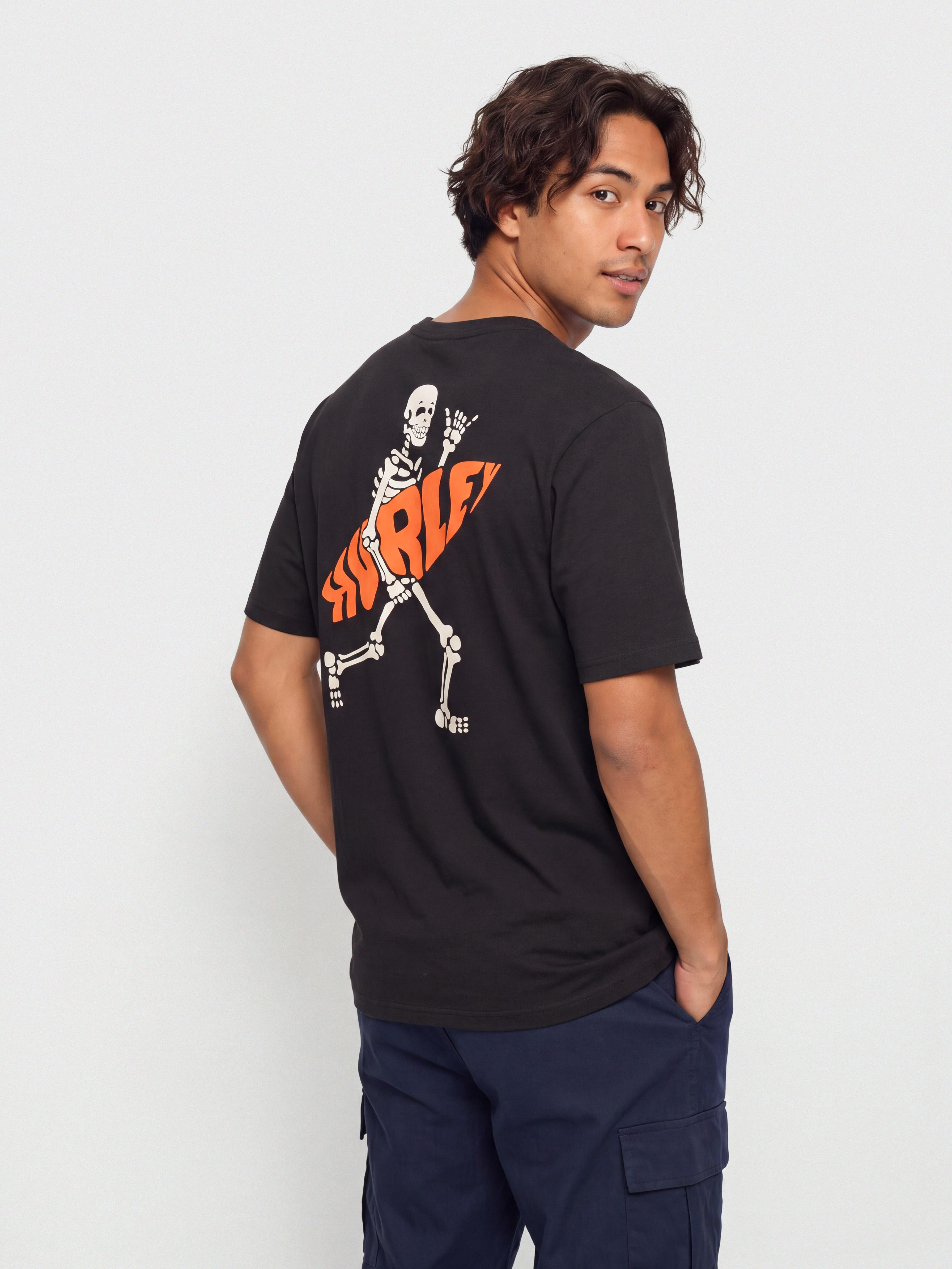 Tricou Hurley Flamingue (black)