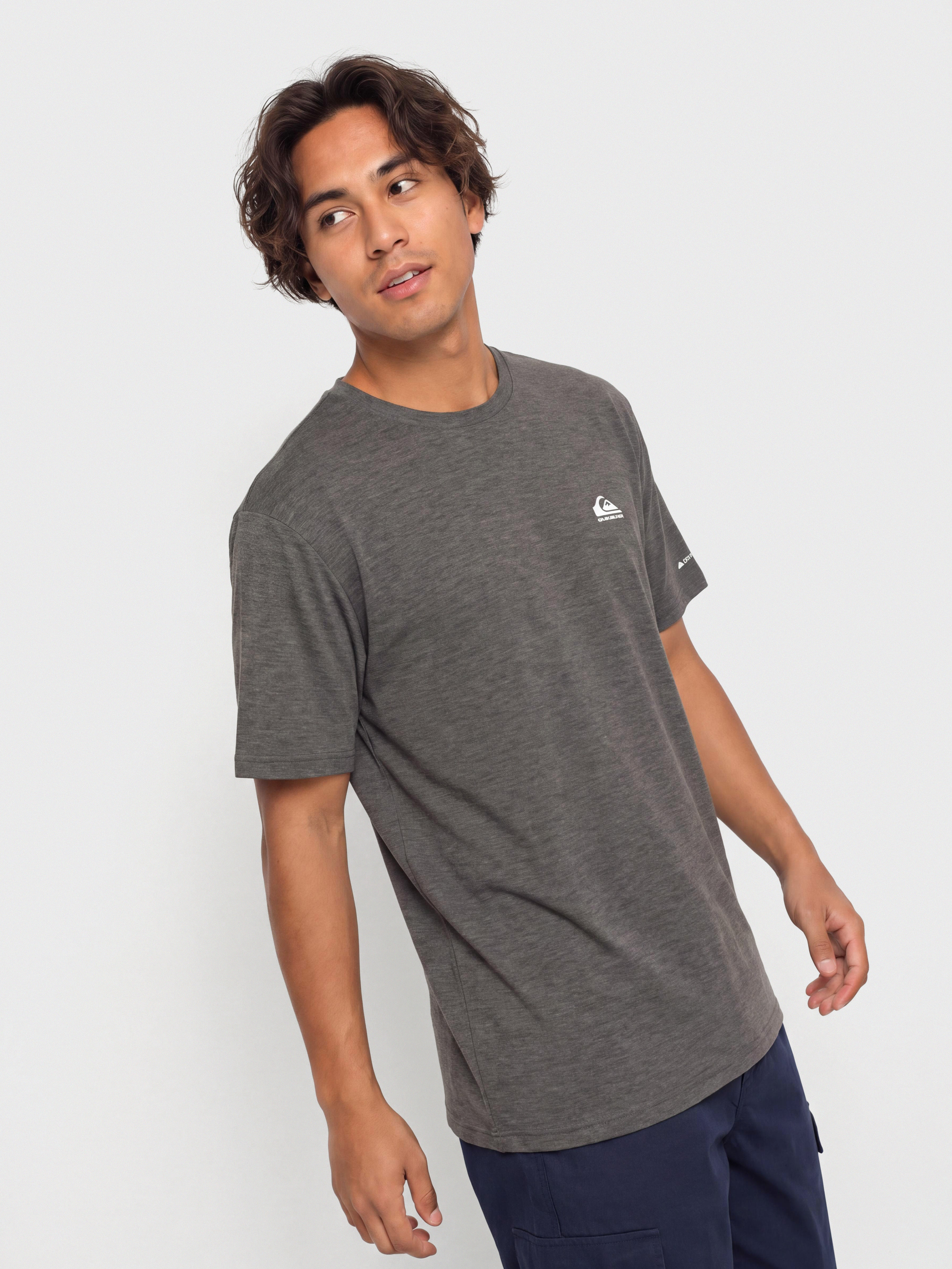 Tricou Quiksilver Coastal Run (black heather)