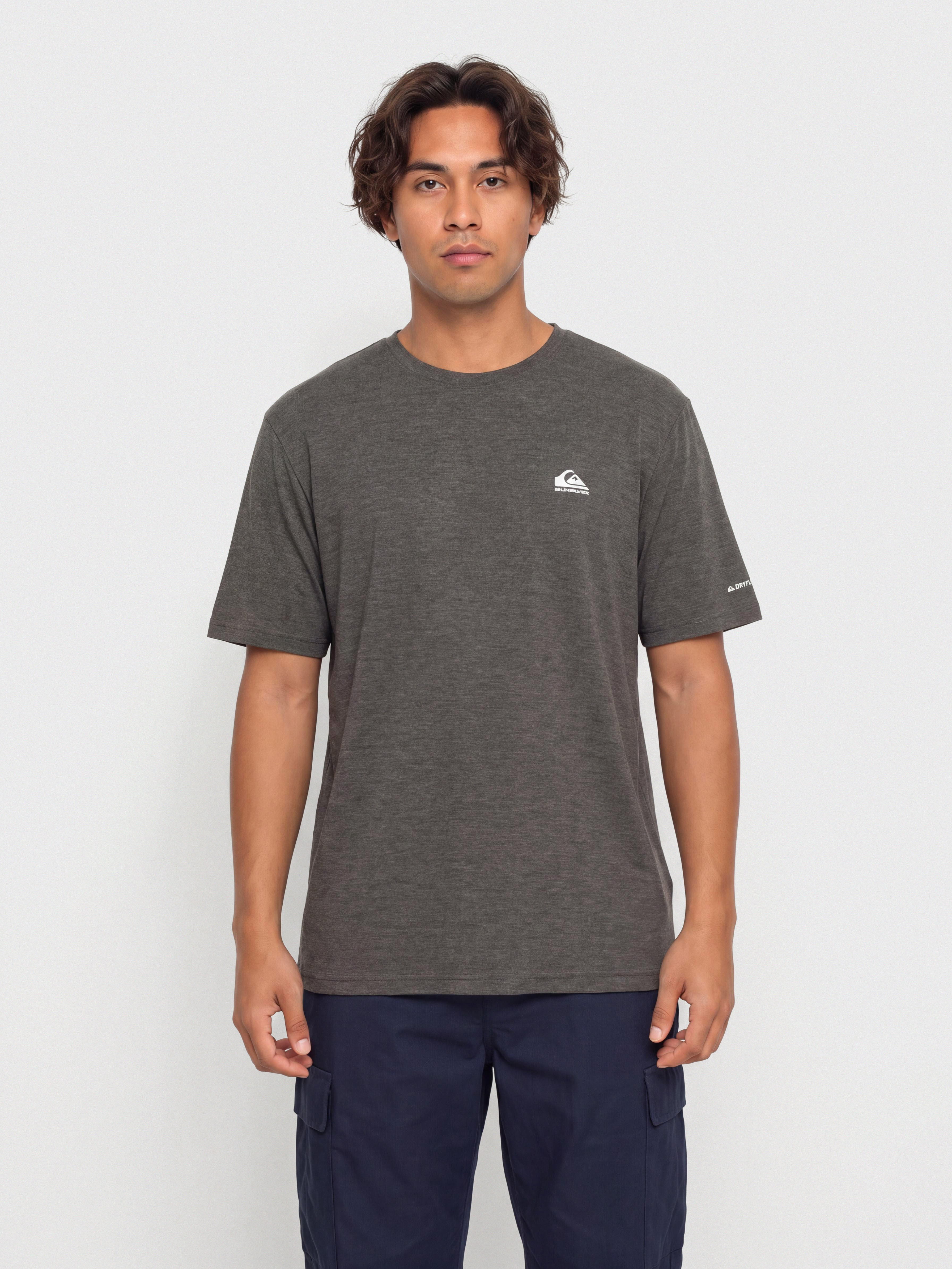 Tricou Quiksilver Coastal Run (black heather)