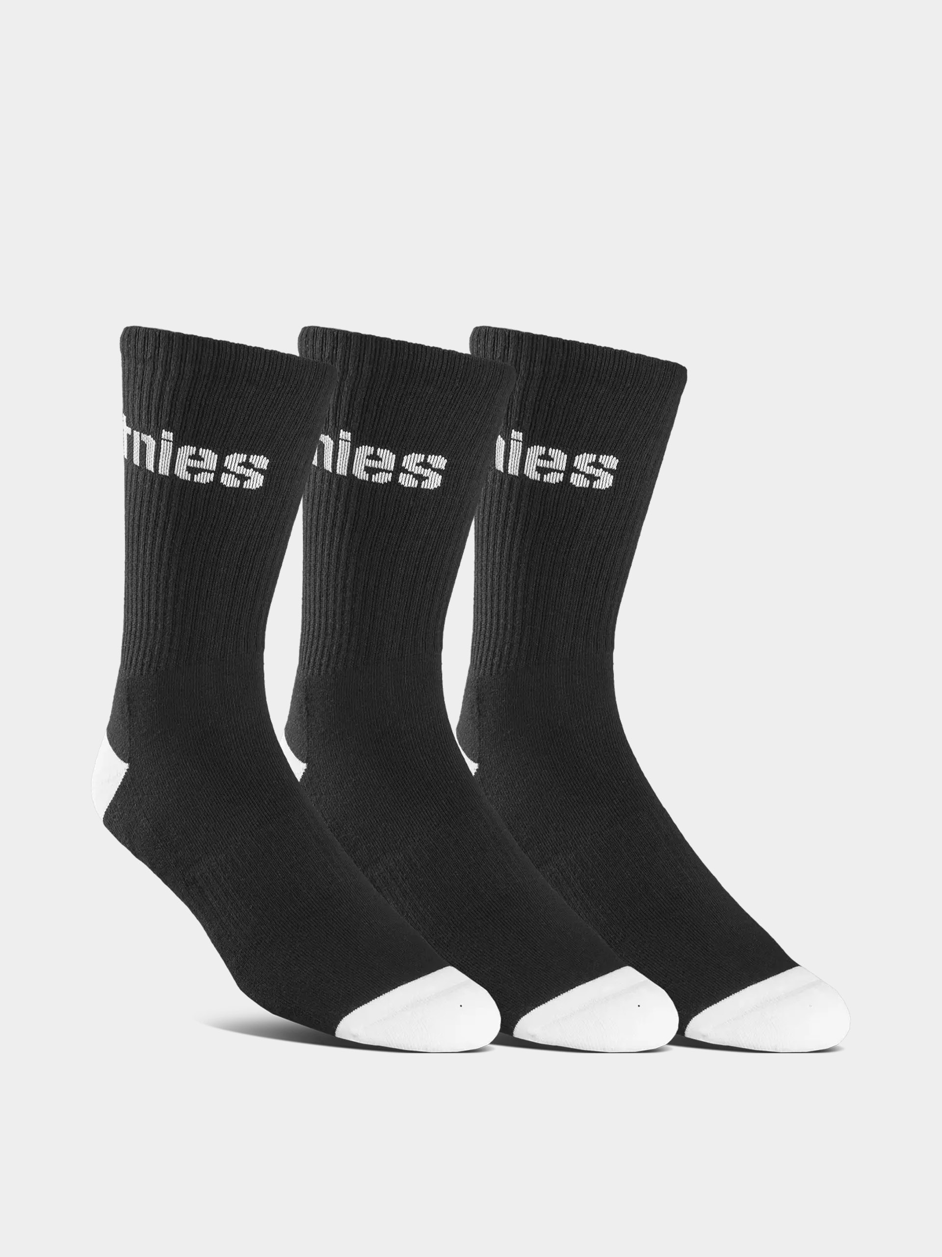 u0218osete Etnies Wordmark Sock 3 Pack (black)