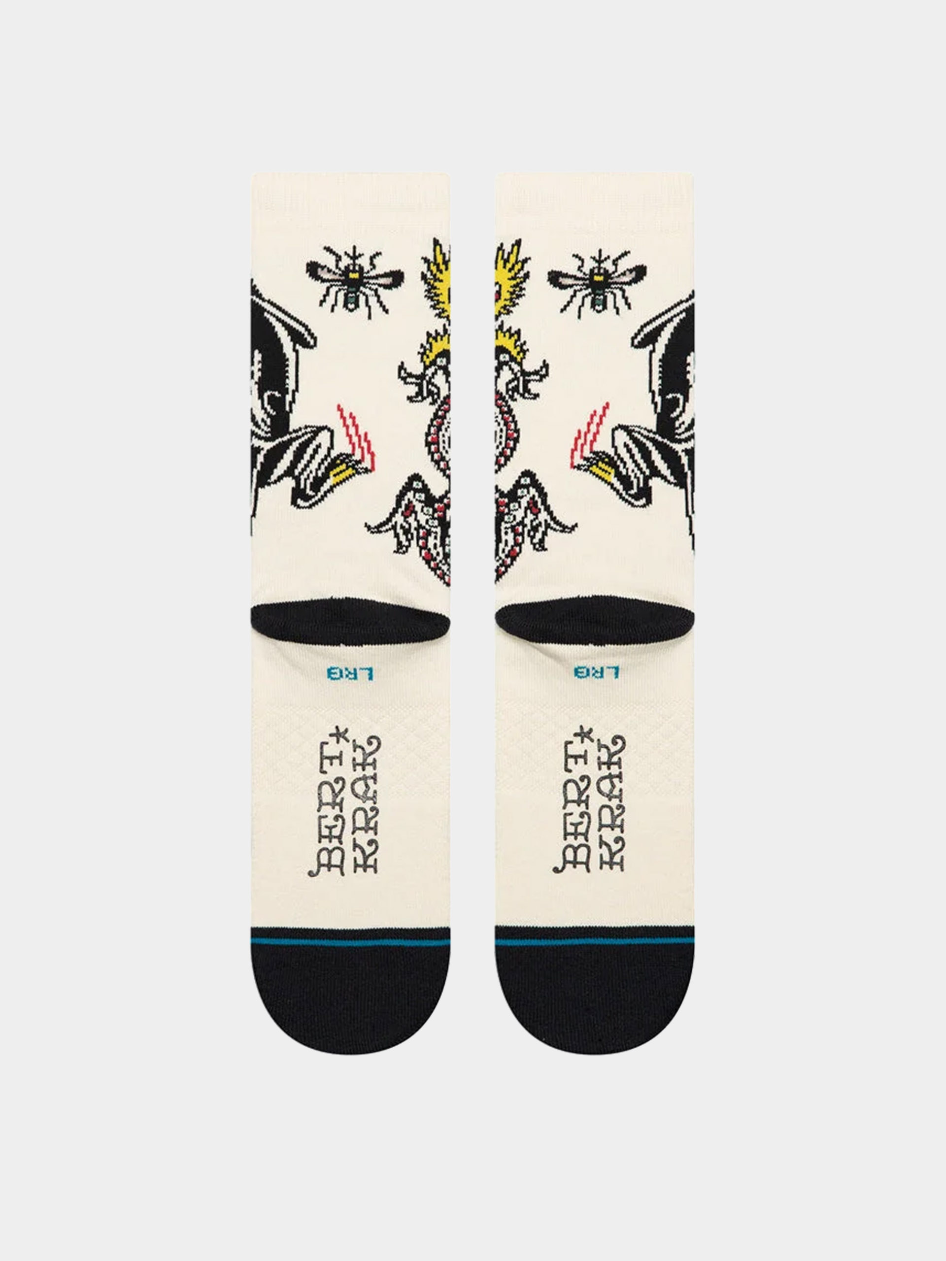 Șosete Stance Battle Crew (cream)