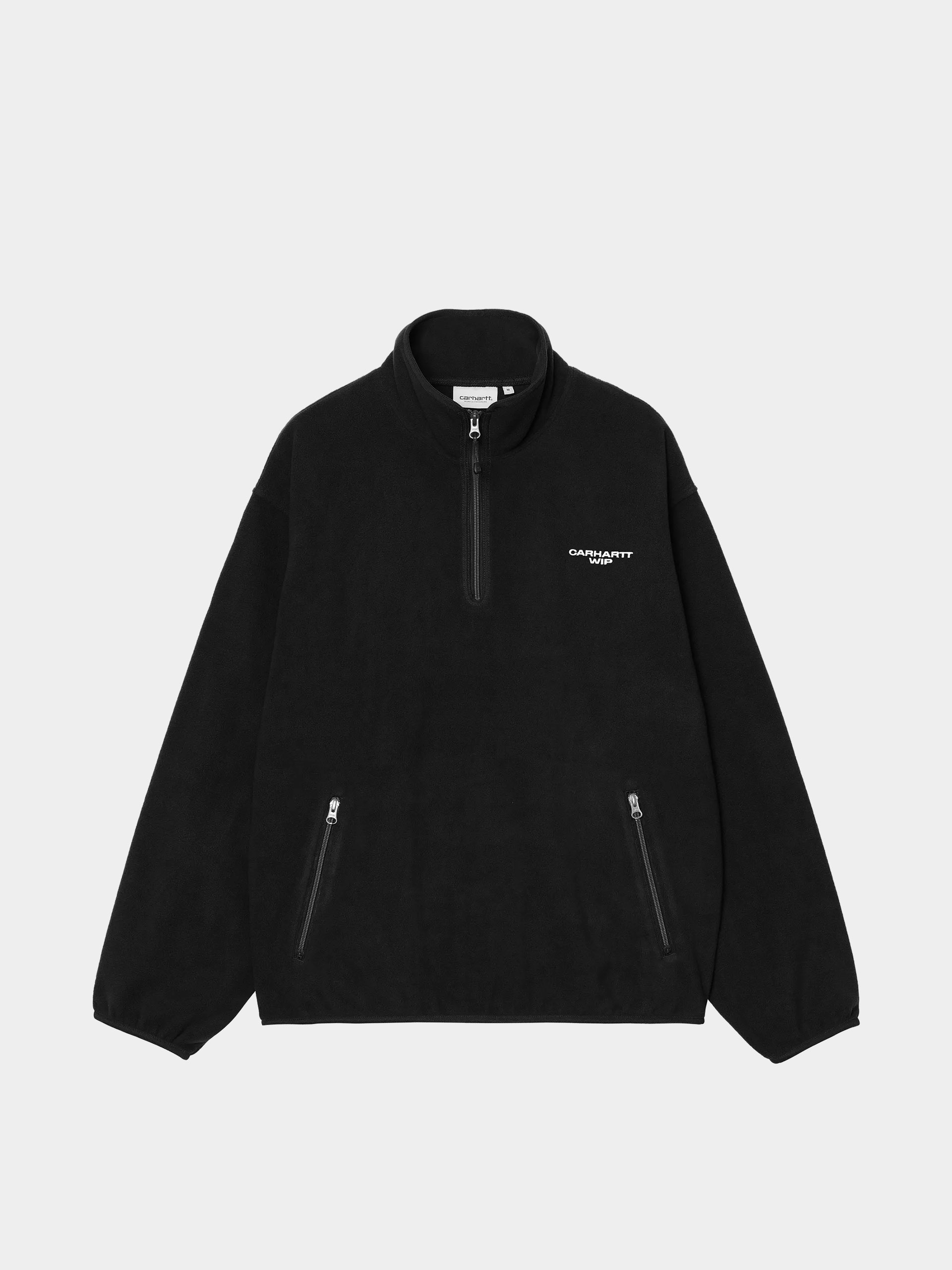 Hanorac din fleece Carhartt WIP Edmore Half Zip (black/white)