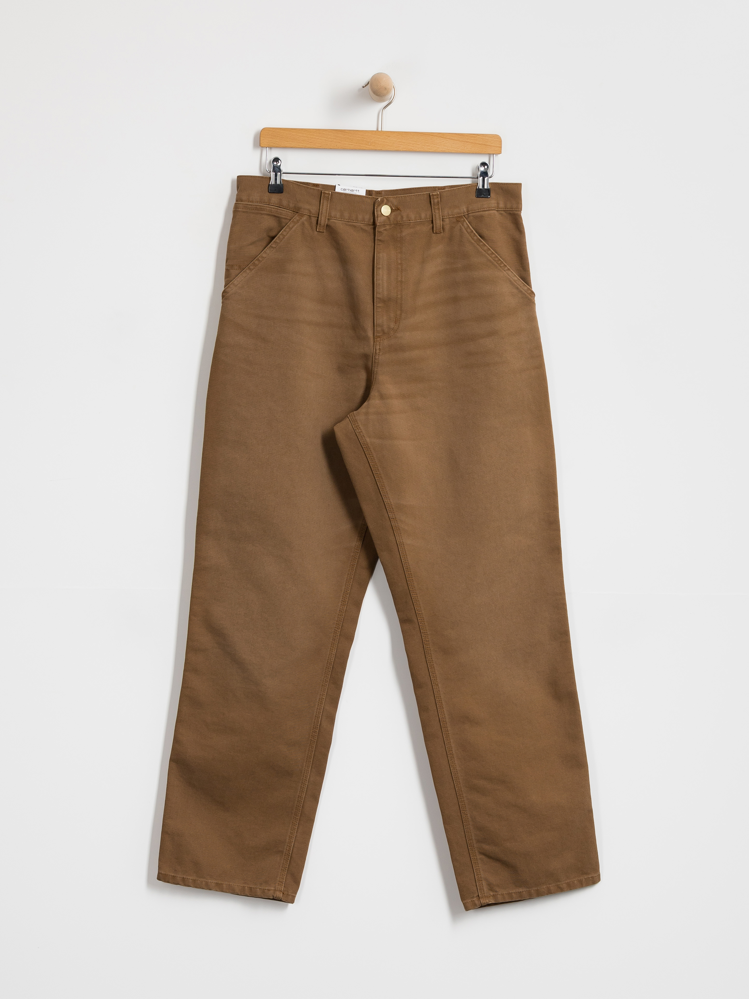 Pantaloni Carhartt WIP Single Knee (wip h brown/stone canvas)