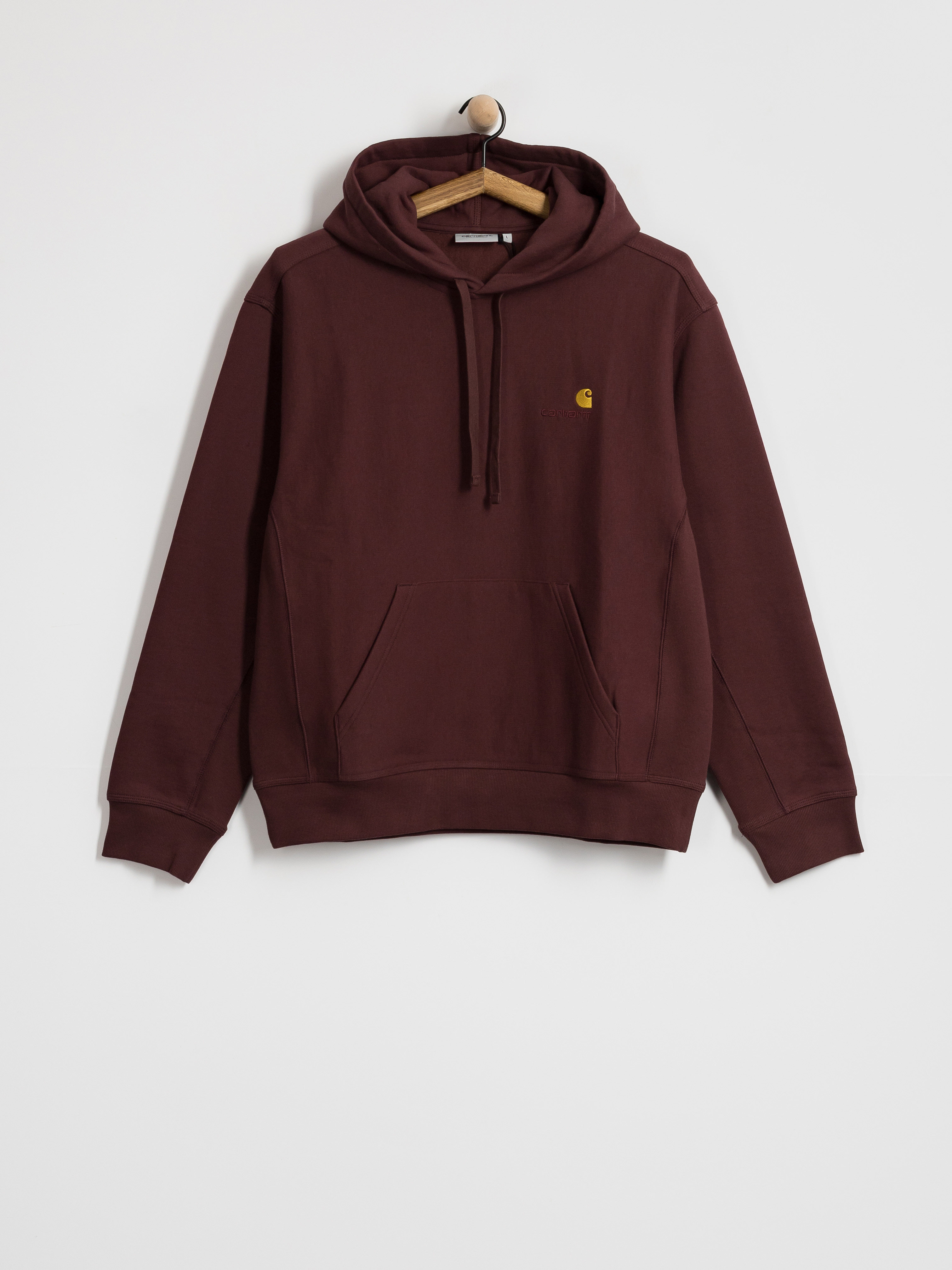 Hanorac cu glugă Carhartt WIP American Script HD (amarone)