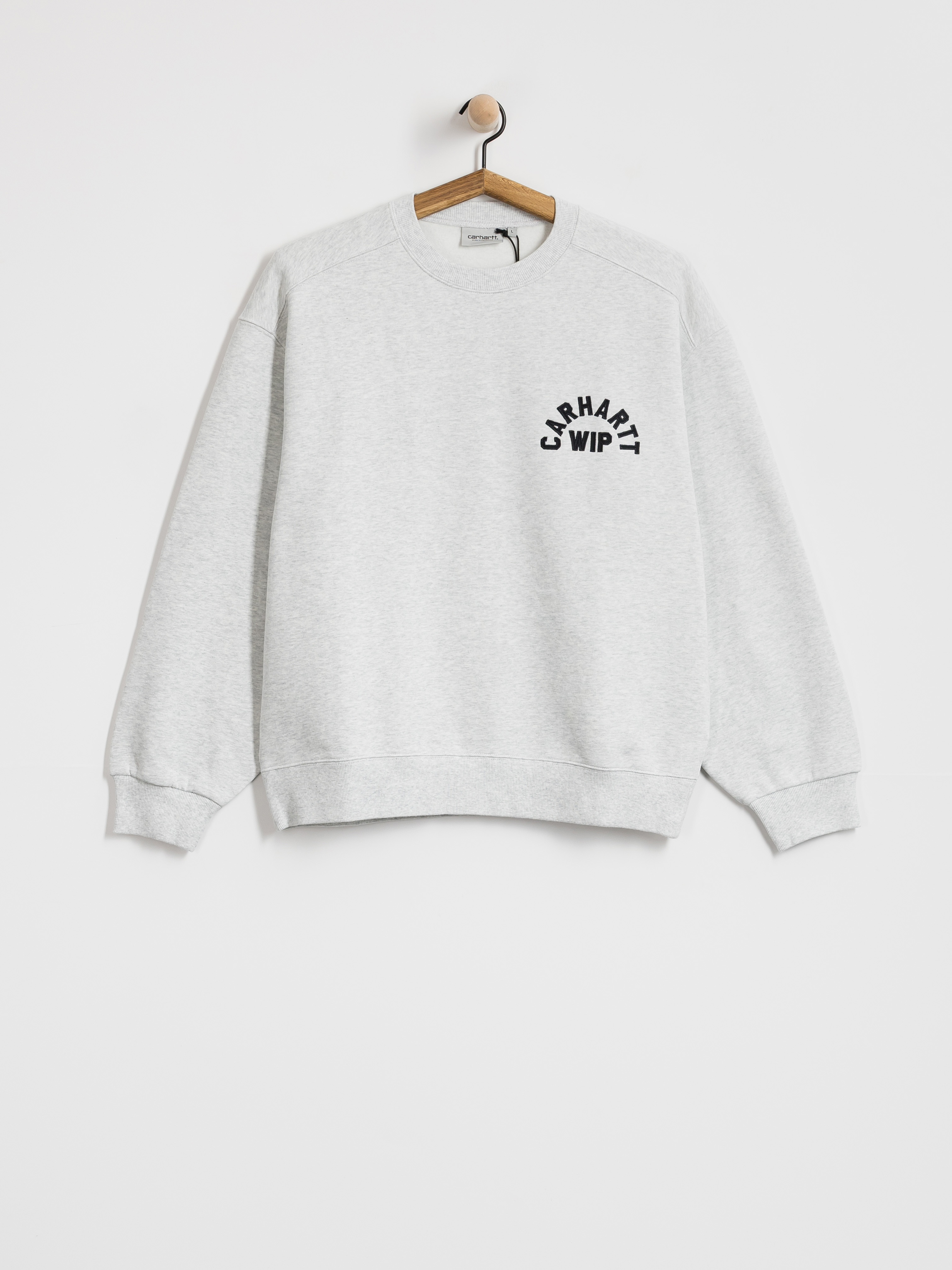 Hanorac Carhartt WIP Arch Script (ash heather/dark navy/stone washed)