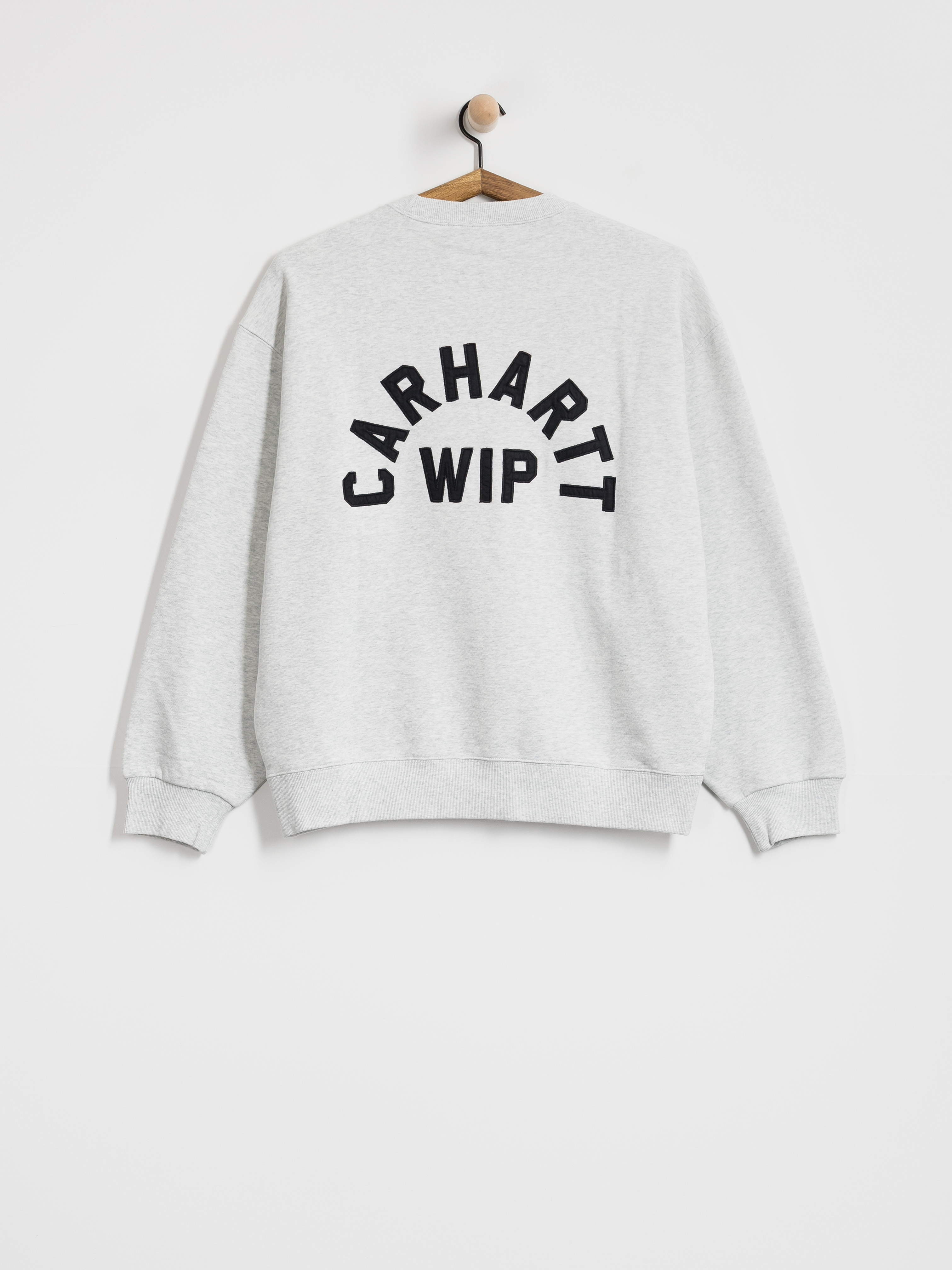Hanorac Carhartt WIP Arch Script (ash heather/dark navy/stone washed)