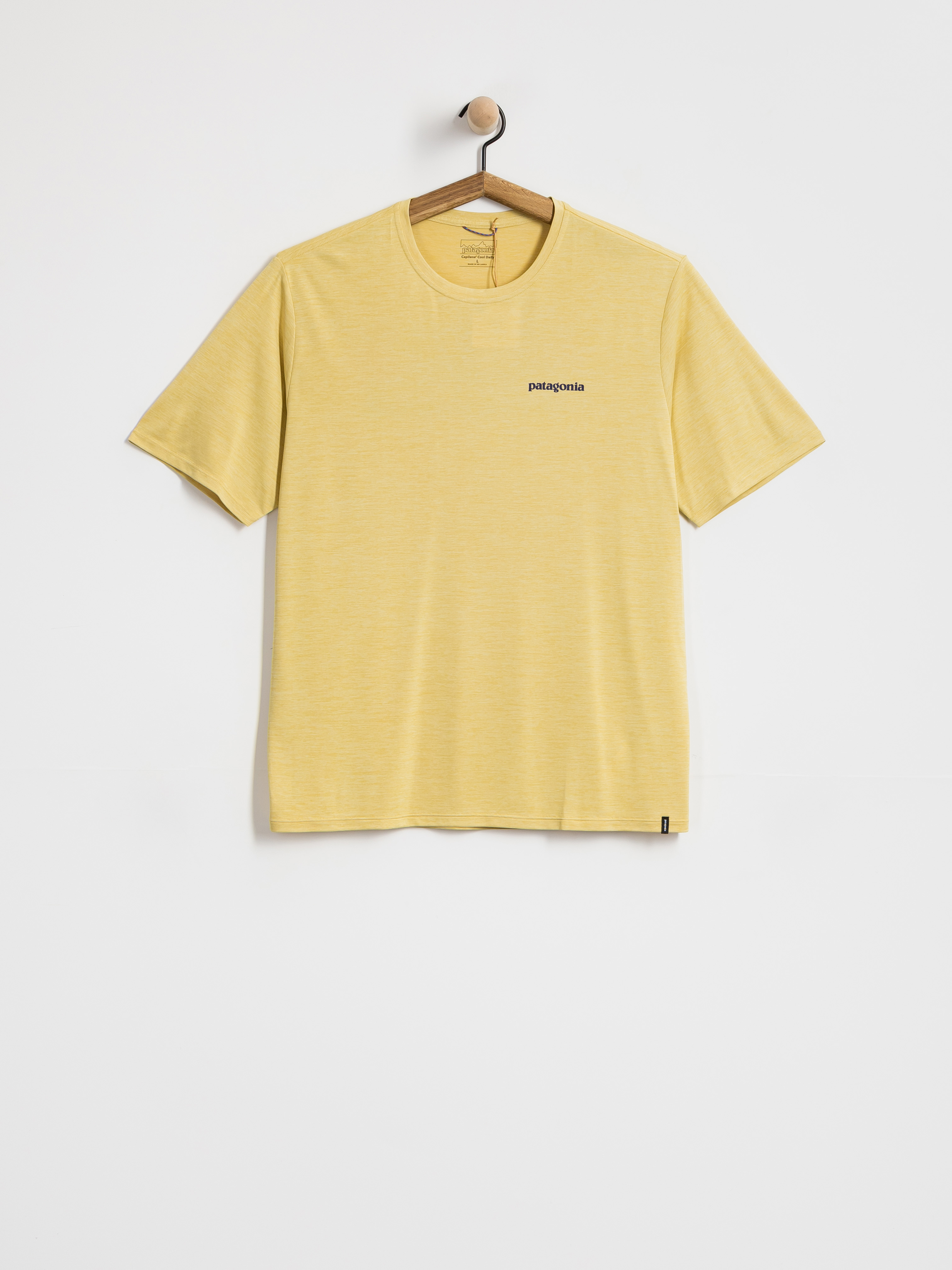 Tricou Patagonia Cap Cool Daily Boardshort Logo (limestone yellow light limestone yellow x dye)