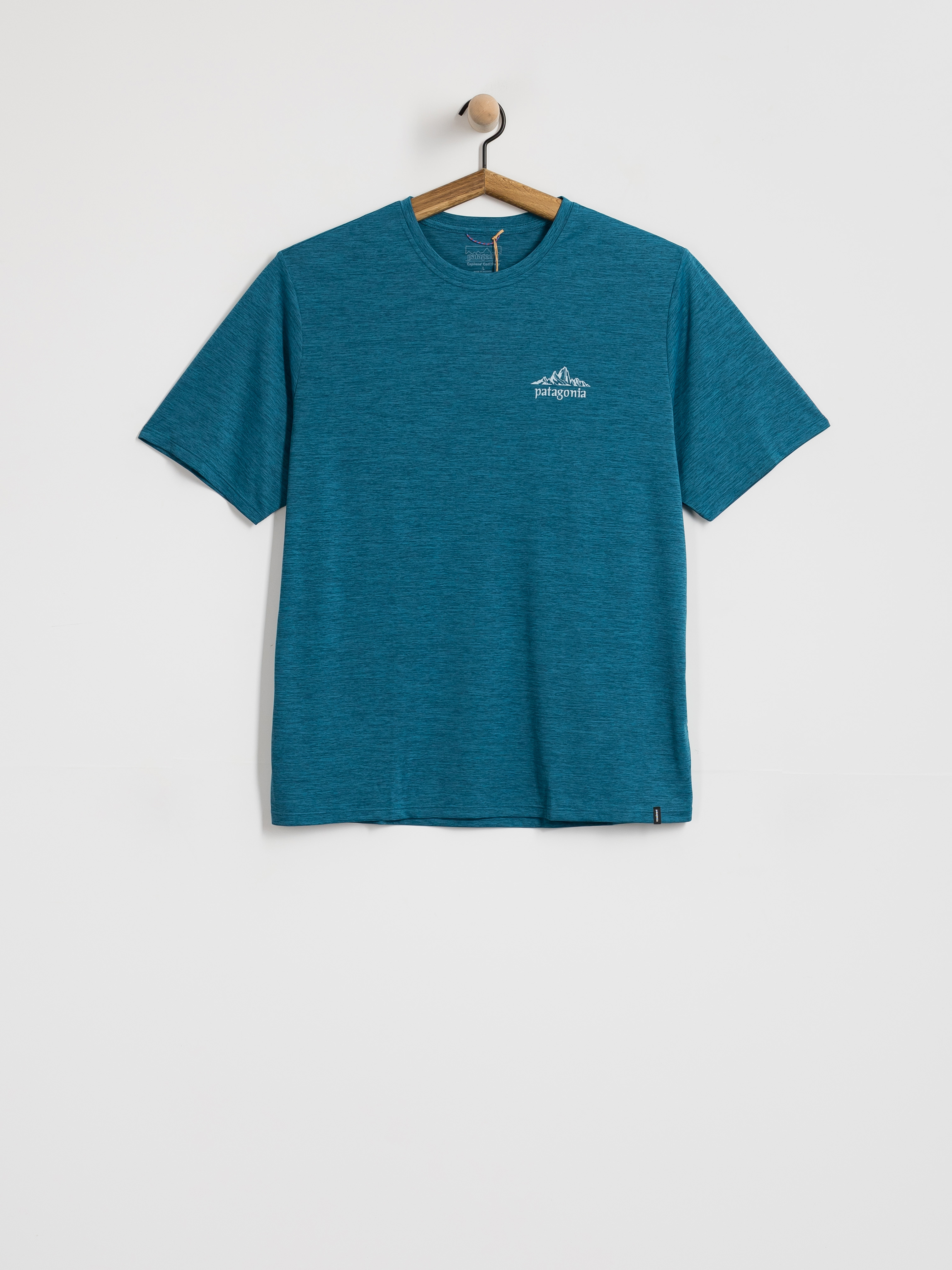 Tricou Patagonia Cap Cool Daily Cloud Crag (glacial blue light glacial blue x dye)