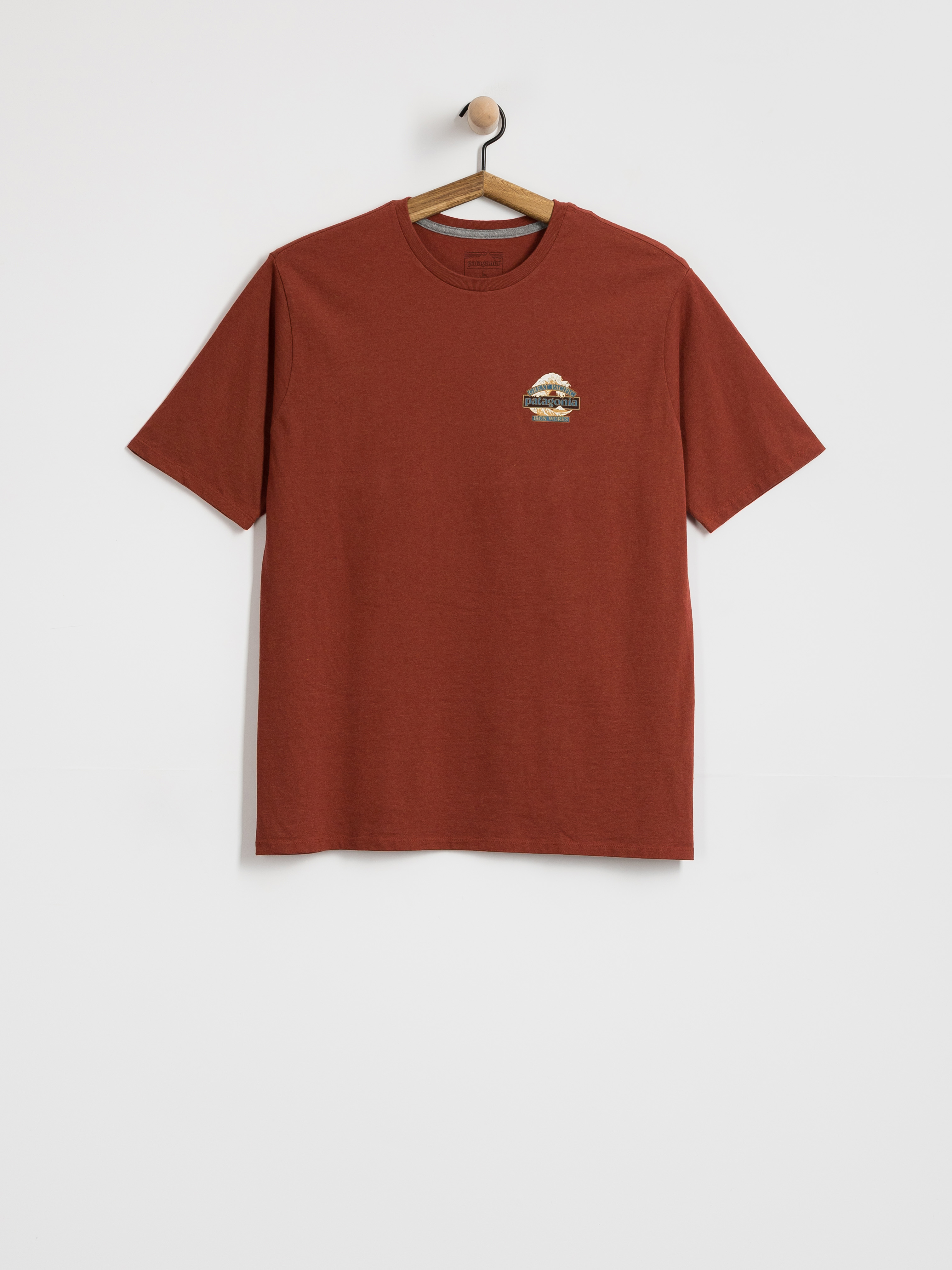 Tricou Patagonia Great Waves Responsibili (rusty red)