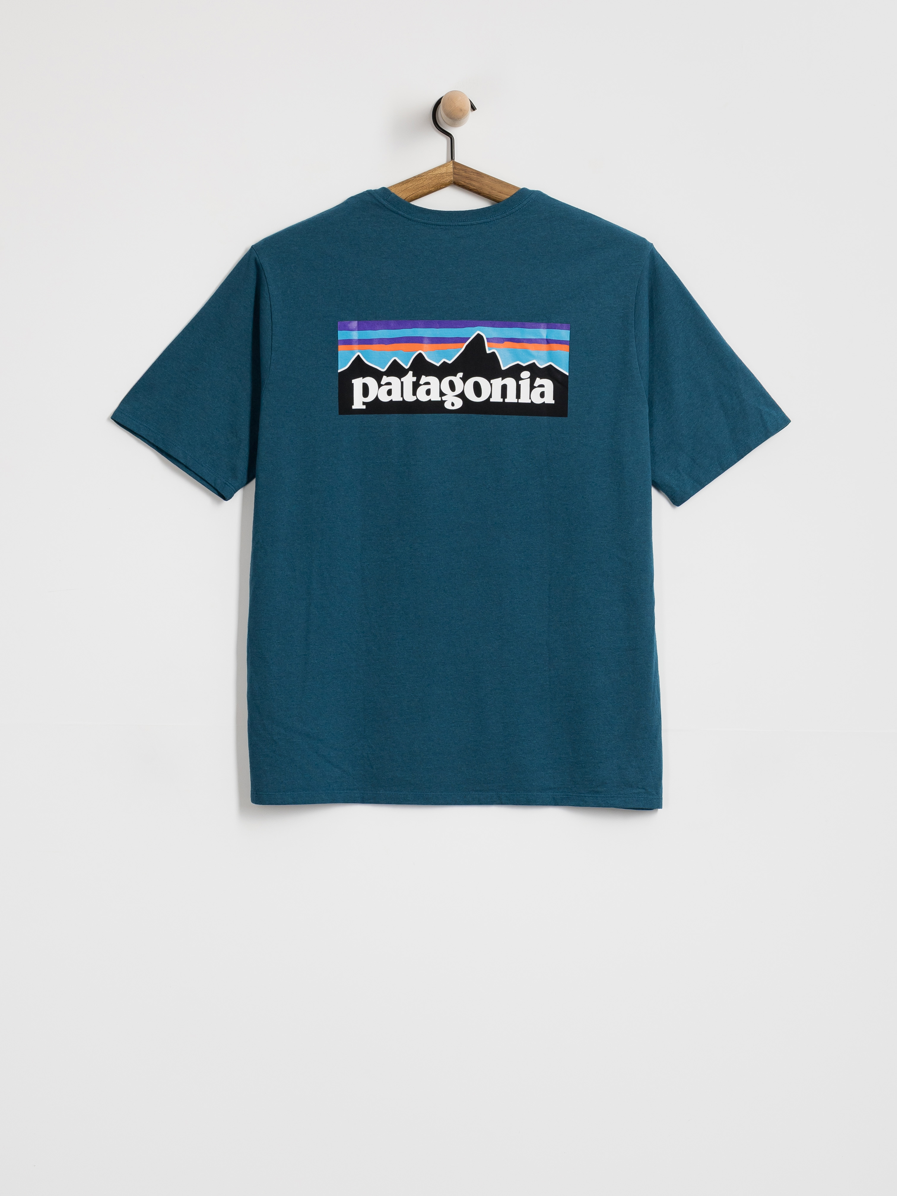 Tricou Patagonia P 6 Logo Responsibili (glacial blue)