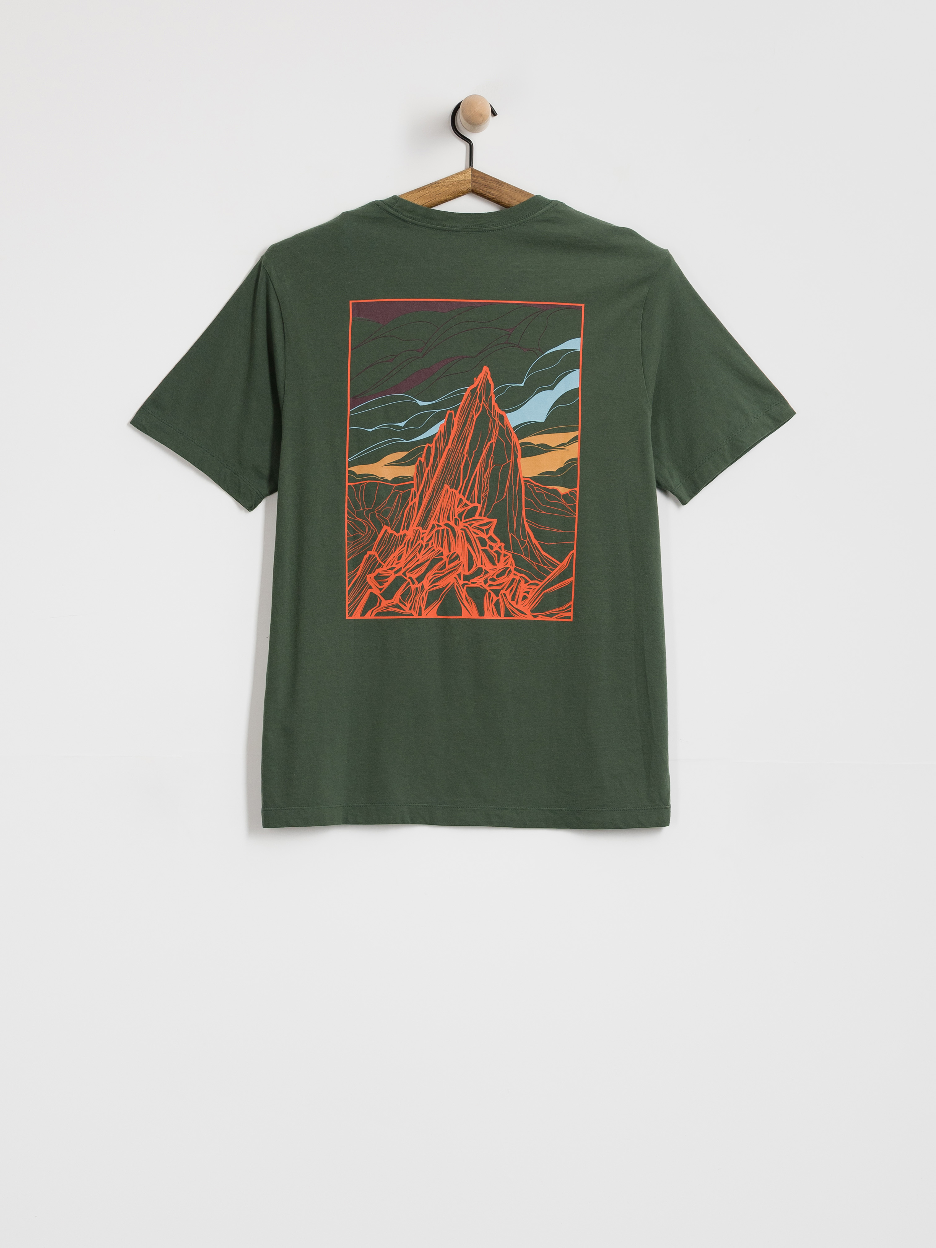 Tricou Patagonia Cloud Crag (canopy green)