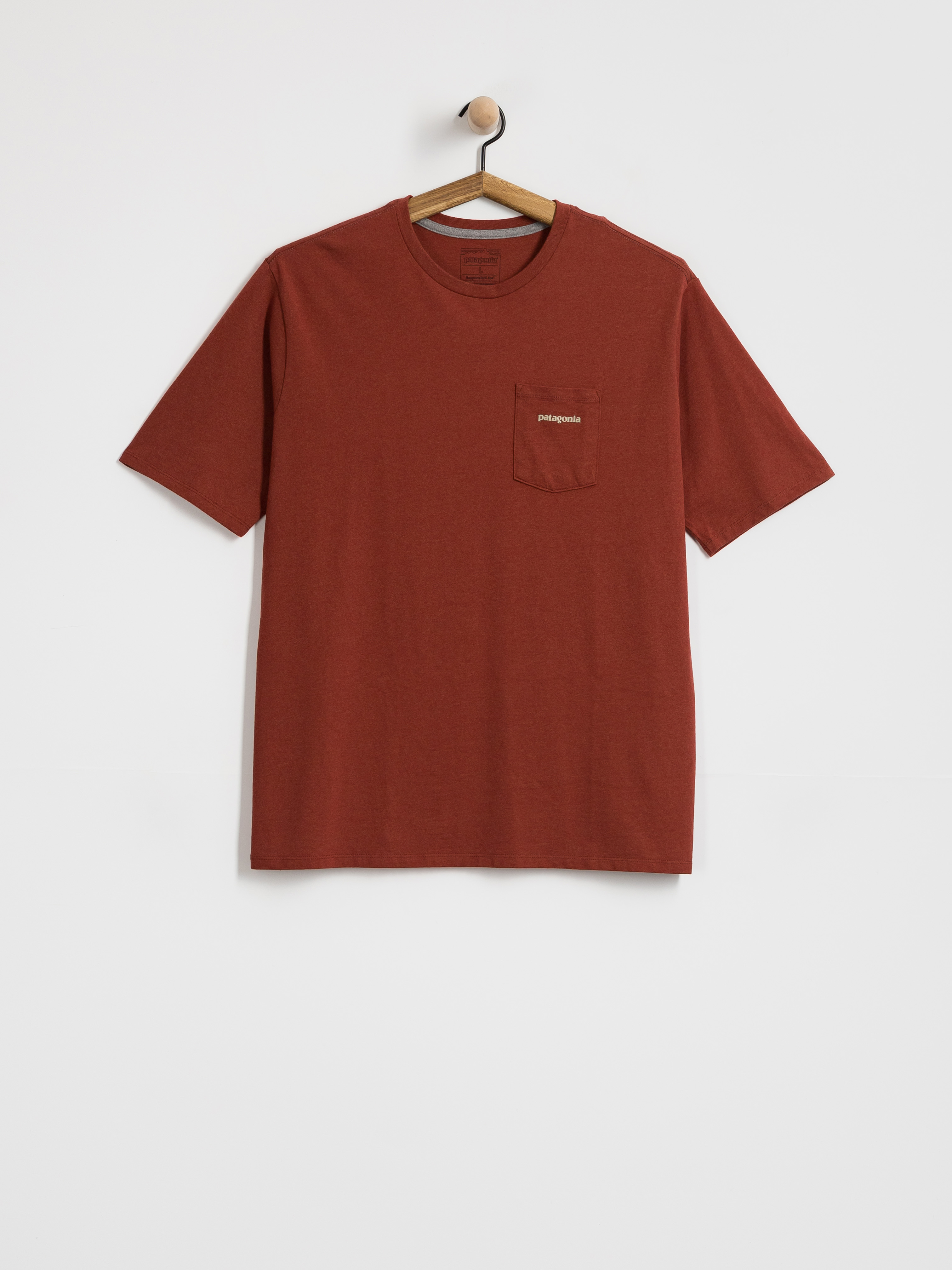 Tricou Patagonia Boardshort Logo Pocket Responsibili (rusty red)
