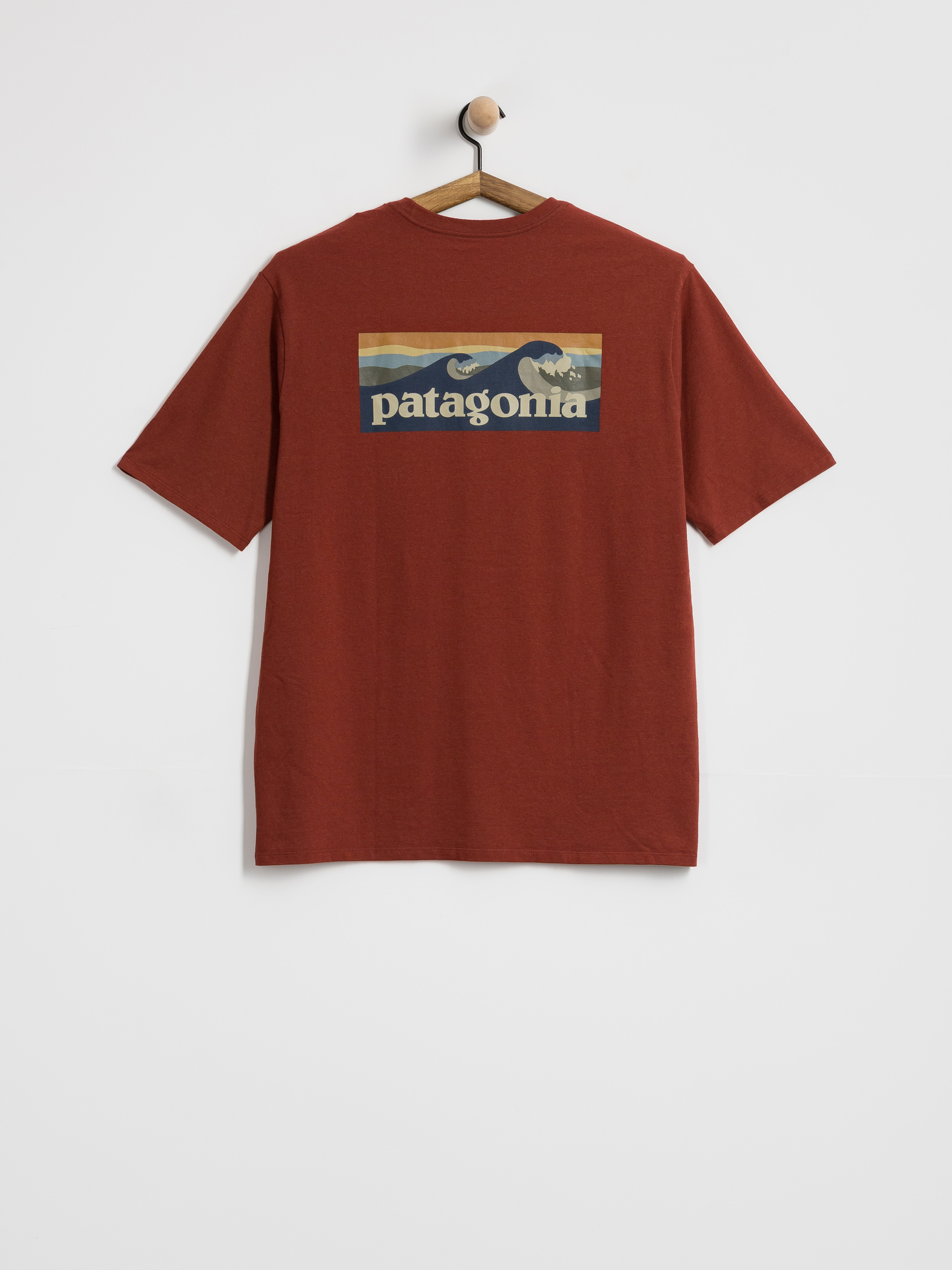 Tricou Patagonia Boardshort Logo Pocket Responsibili (rusty red)