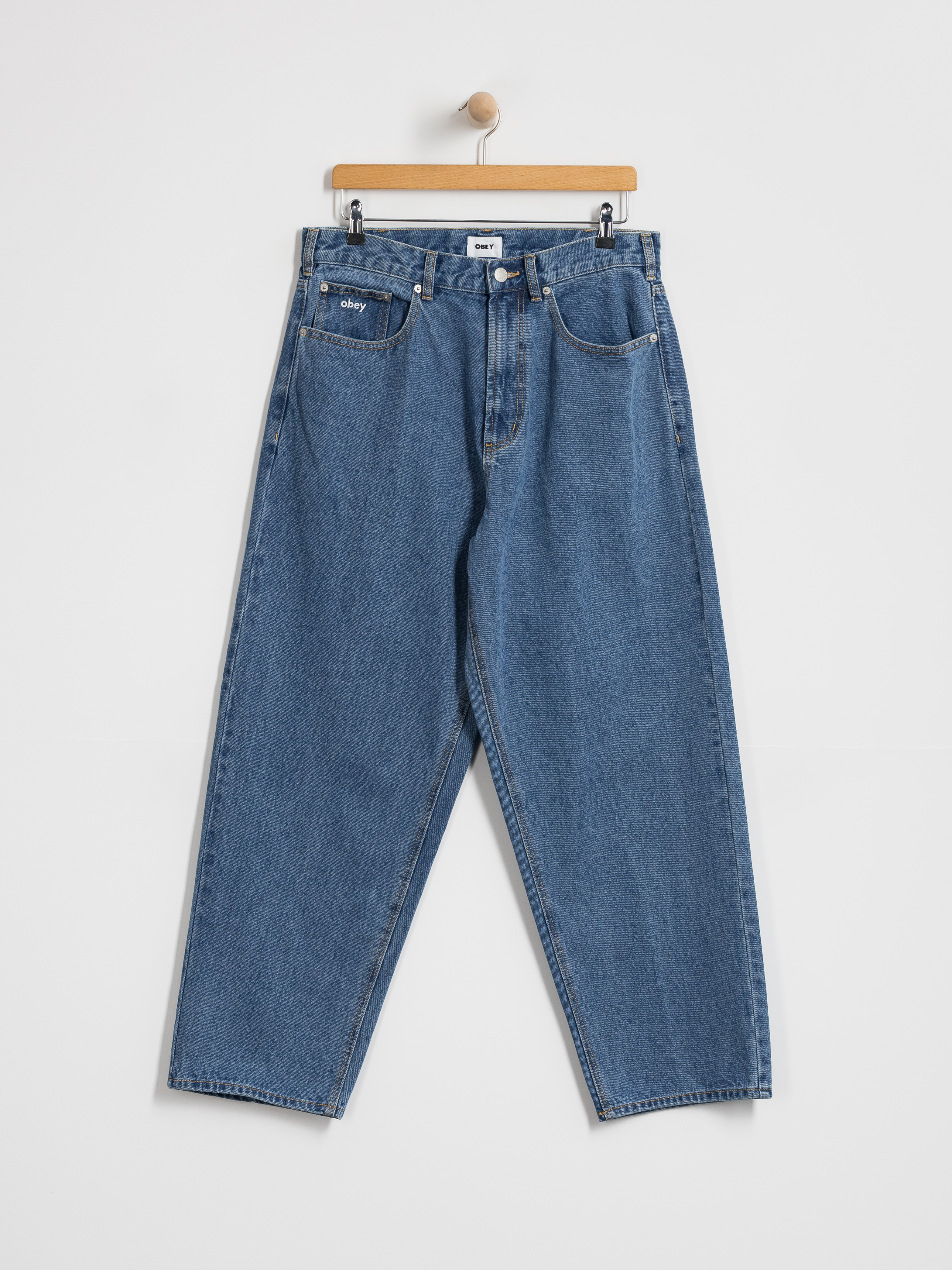 Pantaloni OBEY Bigwig Baggy Denim (light indigo classic)