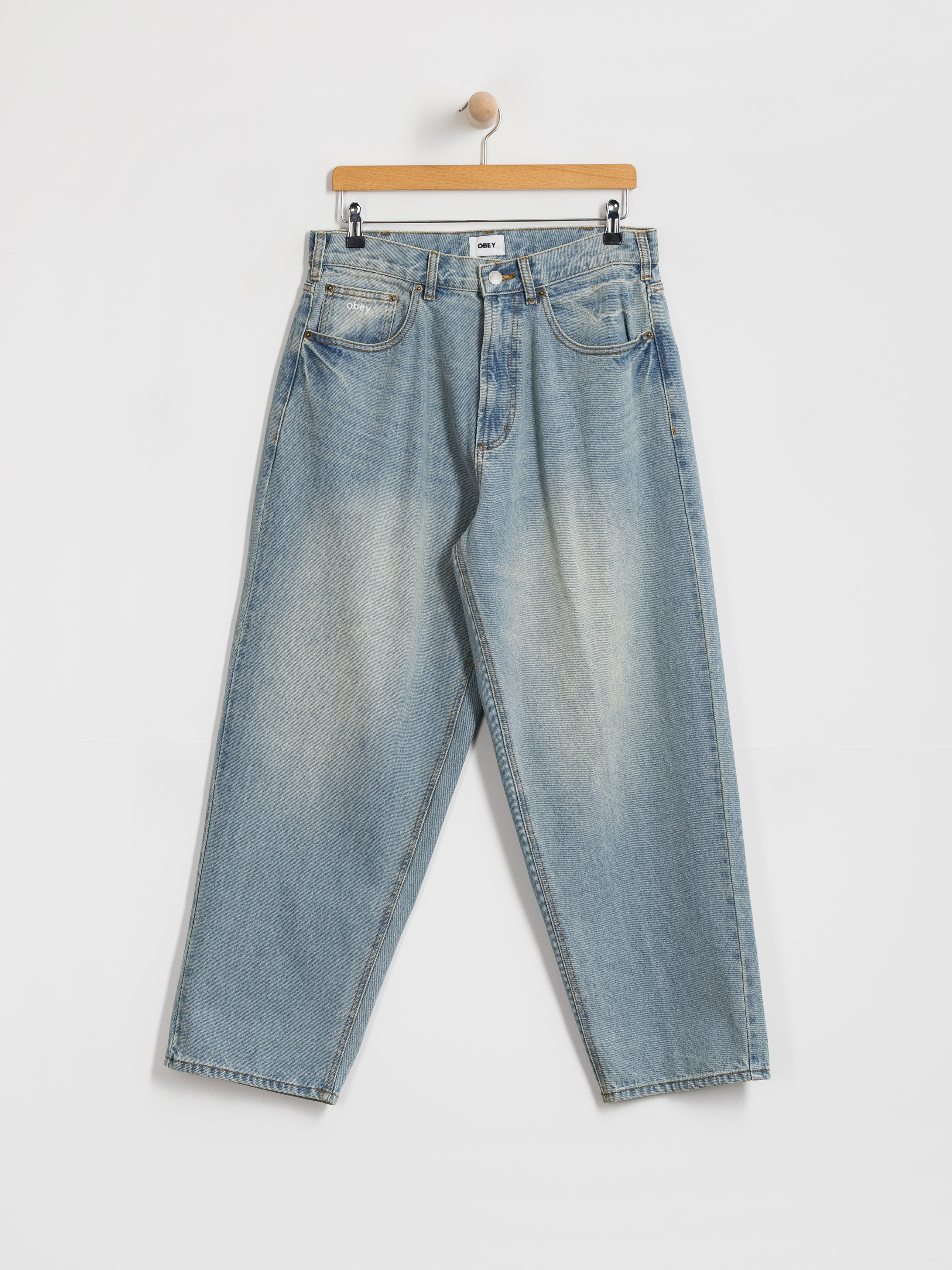 Pantaloni OBEY Bigwig Baggy Denim (archive indigo)