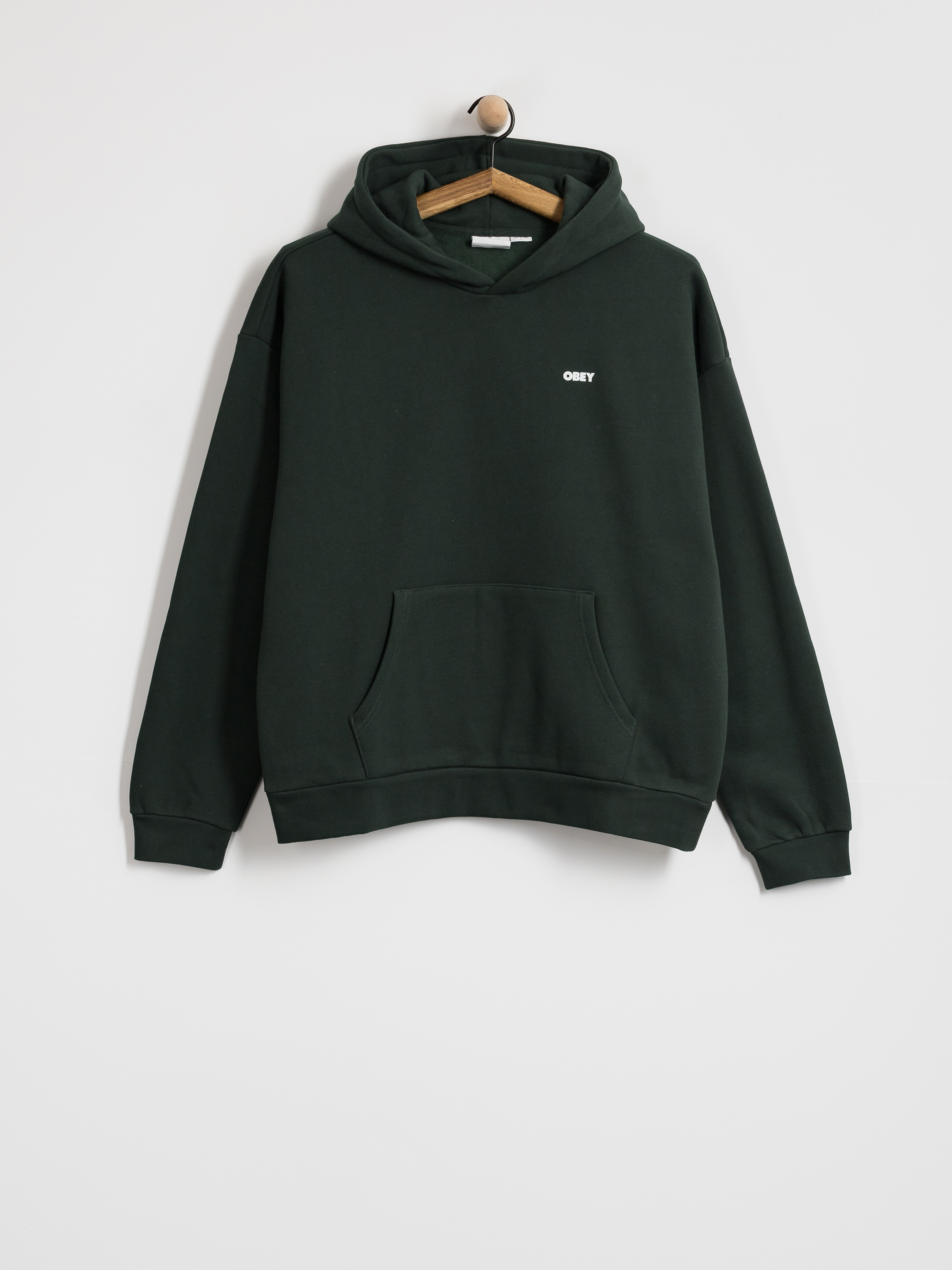 Hanorac cu glugă OBEY Bold Icon Extra Heavy HD (green gables)