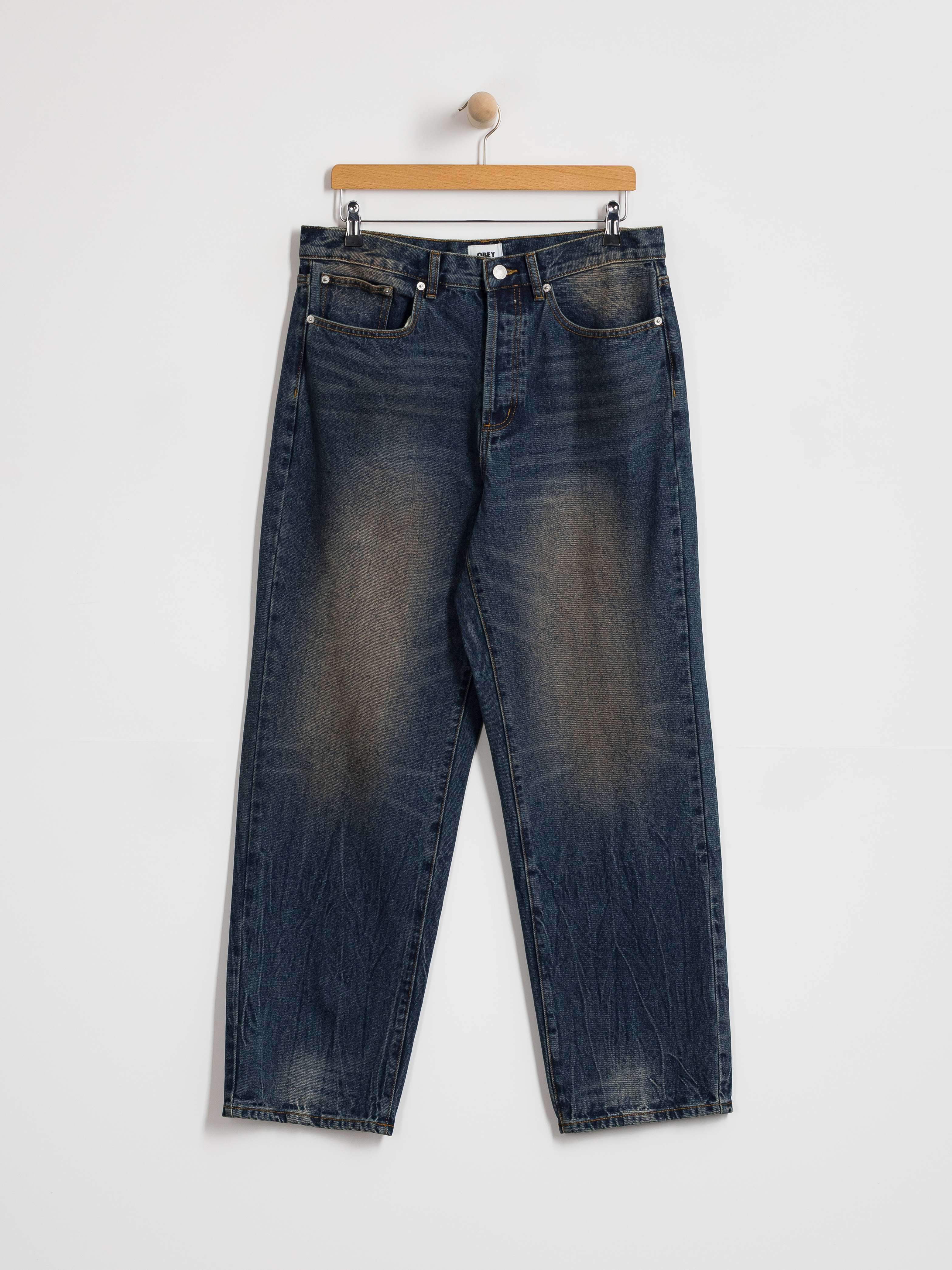 Pantaloni OBEY Classic Baggy Denim (oil stained indigo)