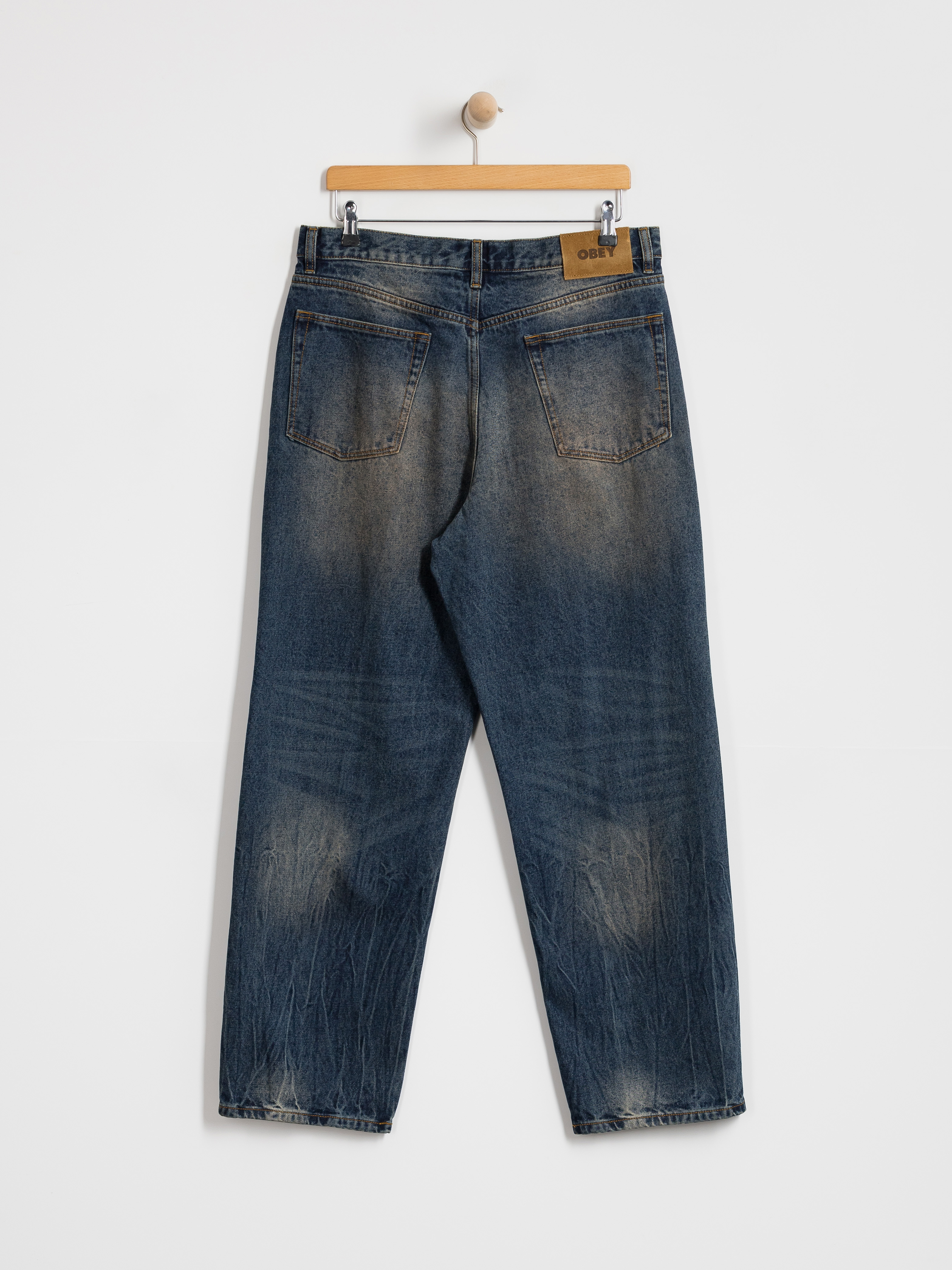 Pantaloni OBEY Classic Baggy Denim (oil stained indigo)