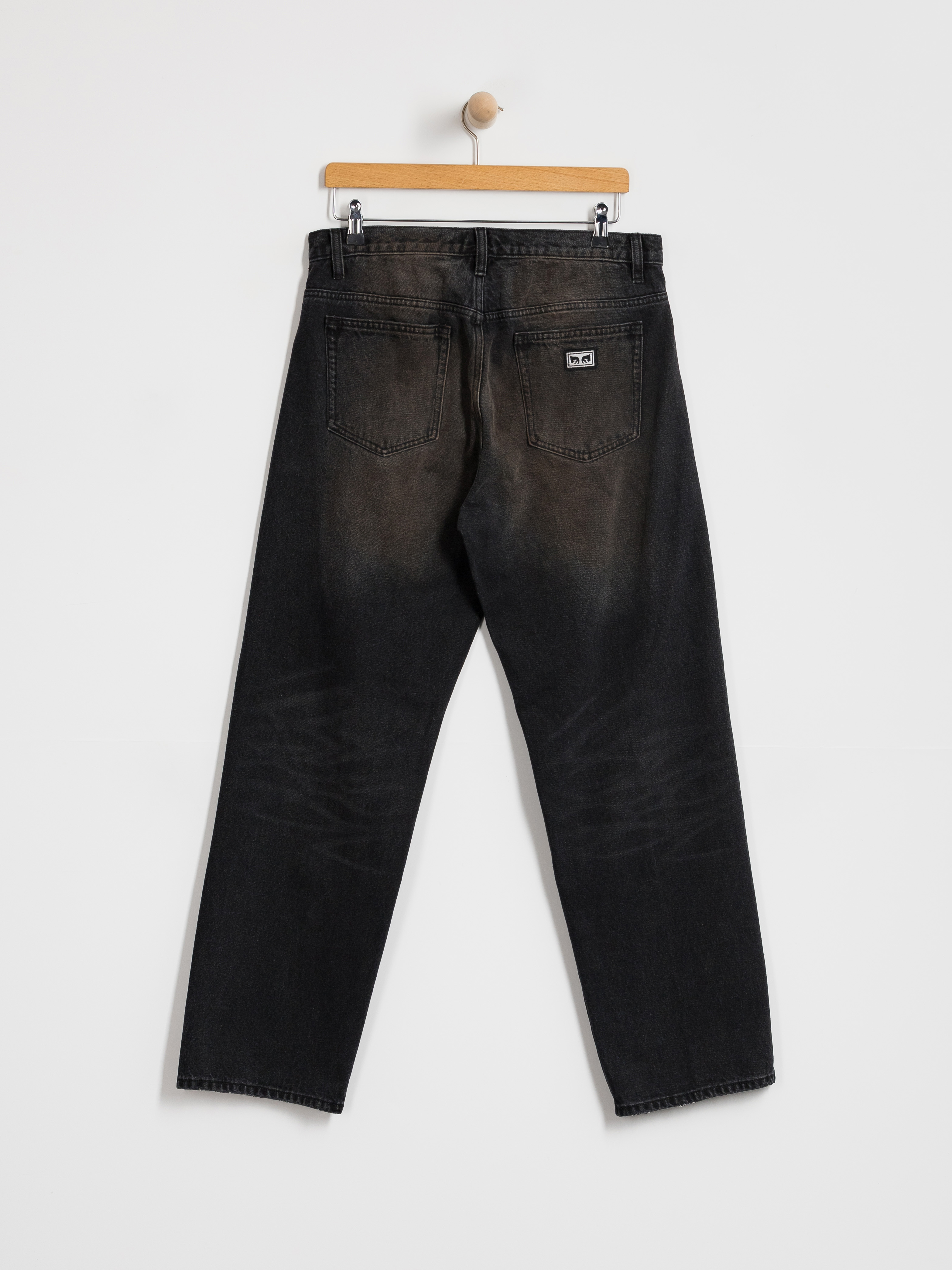 Pantaloni OBEY Boxcar Straight Denim (oxidized black)