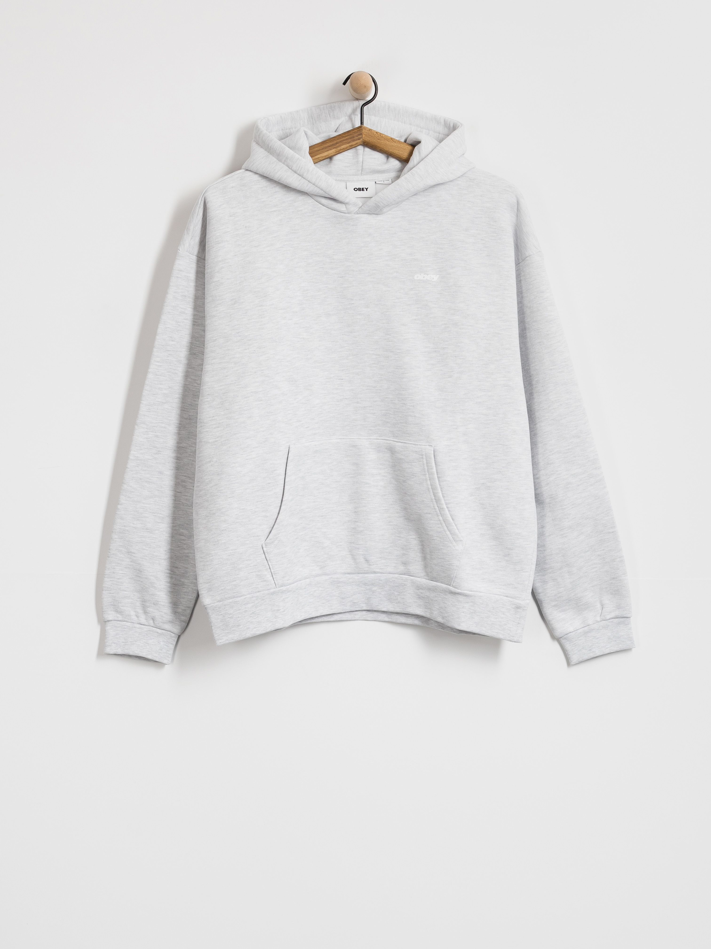 Hanorac cu glugă OBEY Intercontinental Extra HD (ash grey)