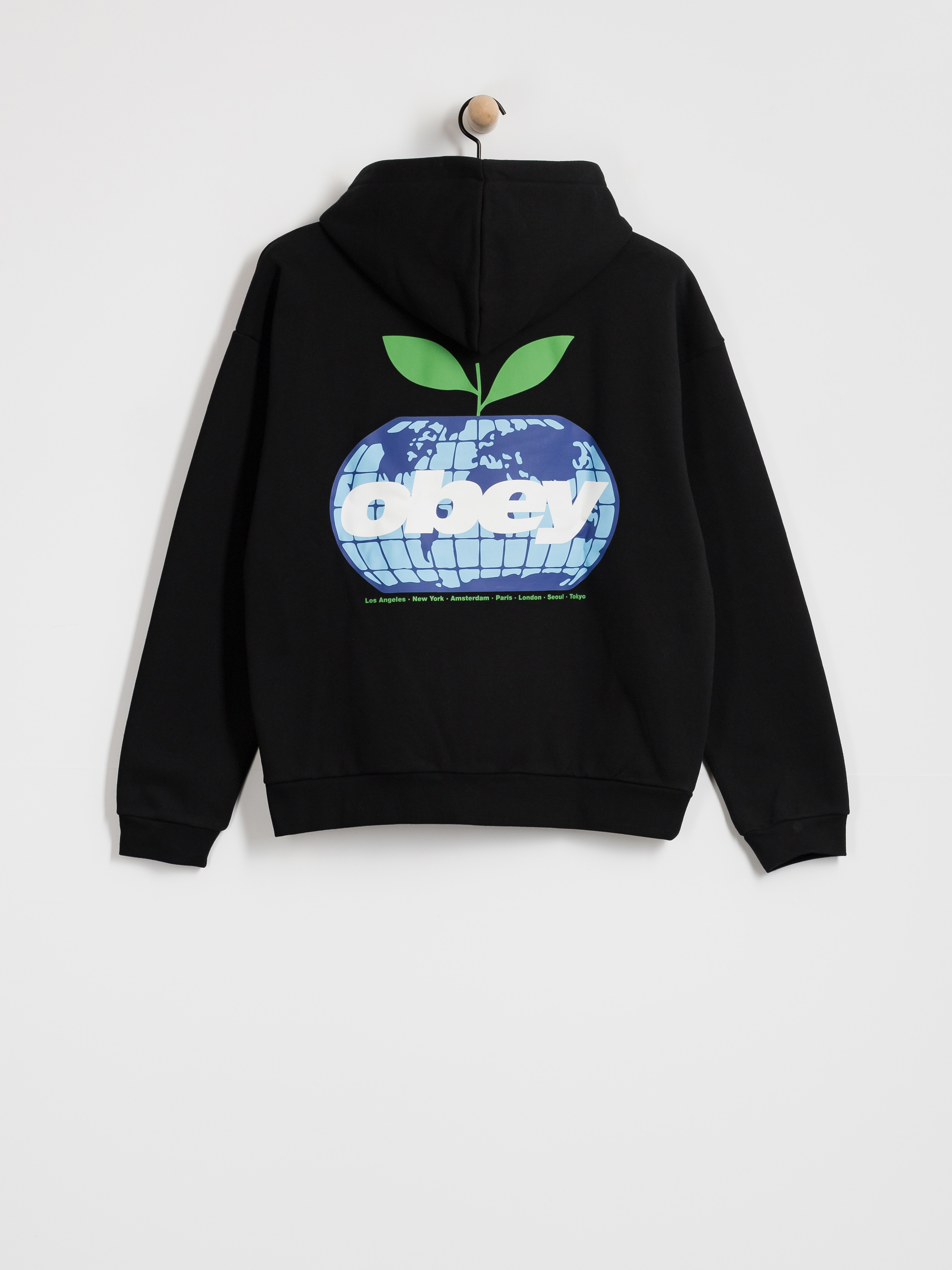 Hanorac cu glugă OBEY Intercontinental Extra HD (black)