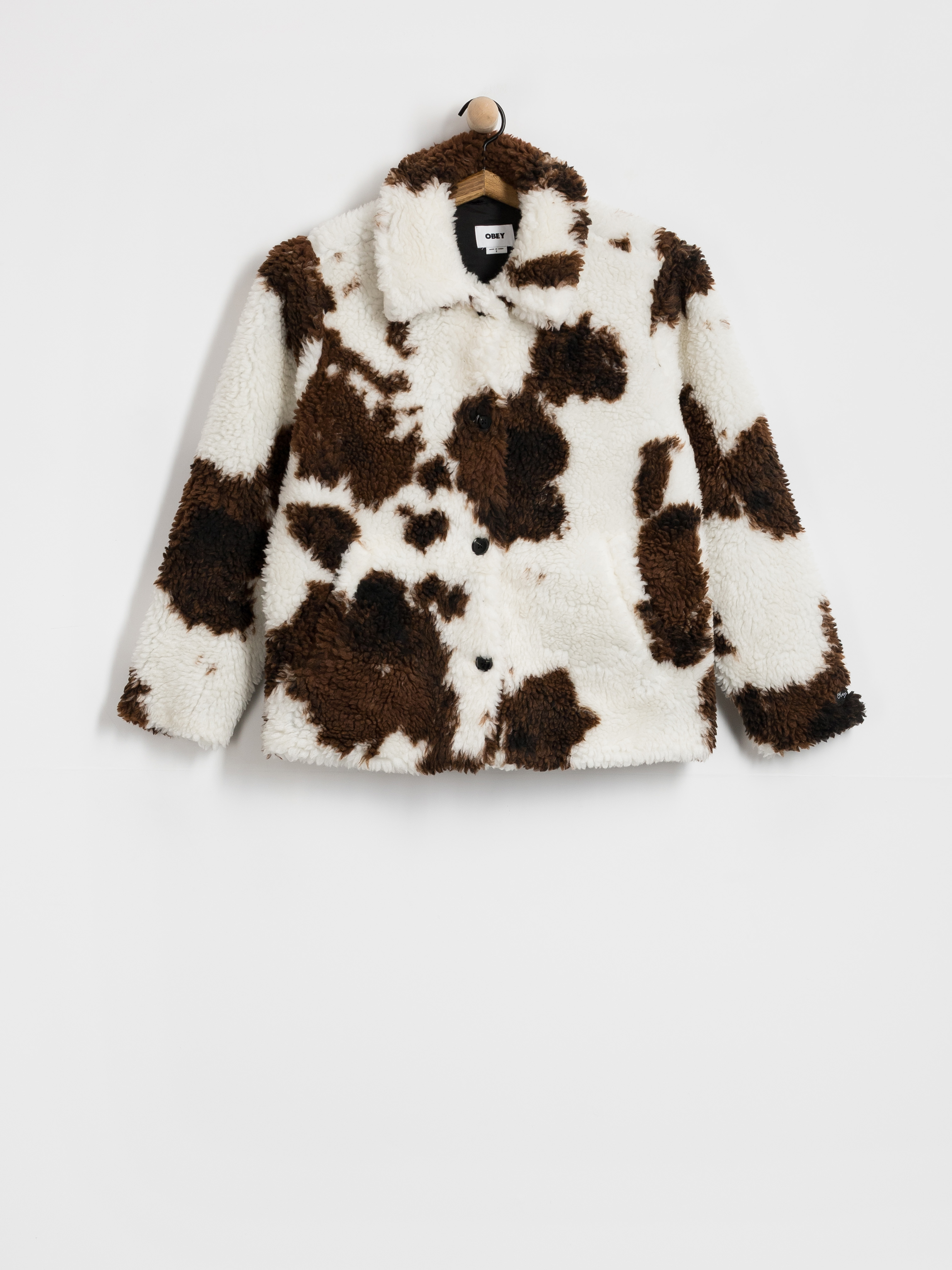 Geacă OBEY Nolie Sherpa Wmn (cow print)