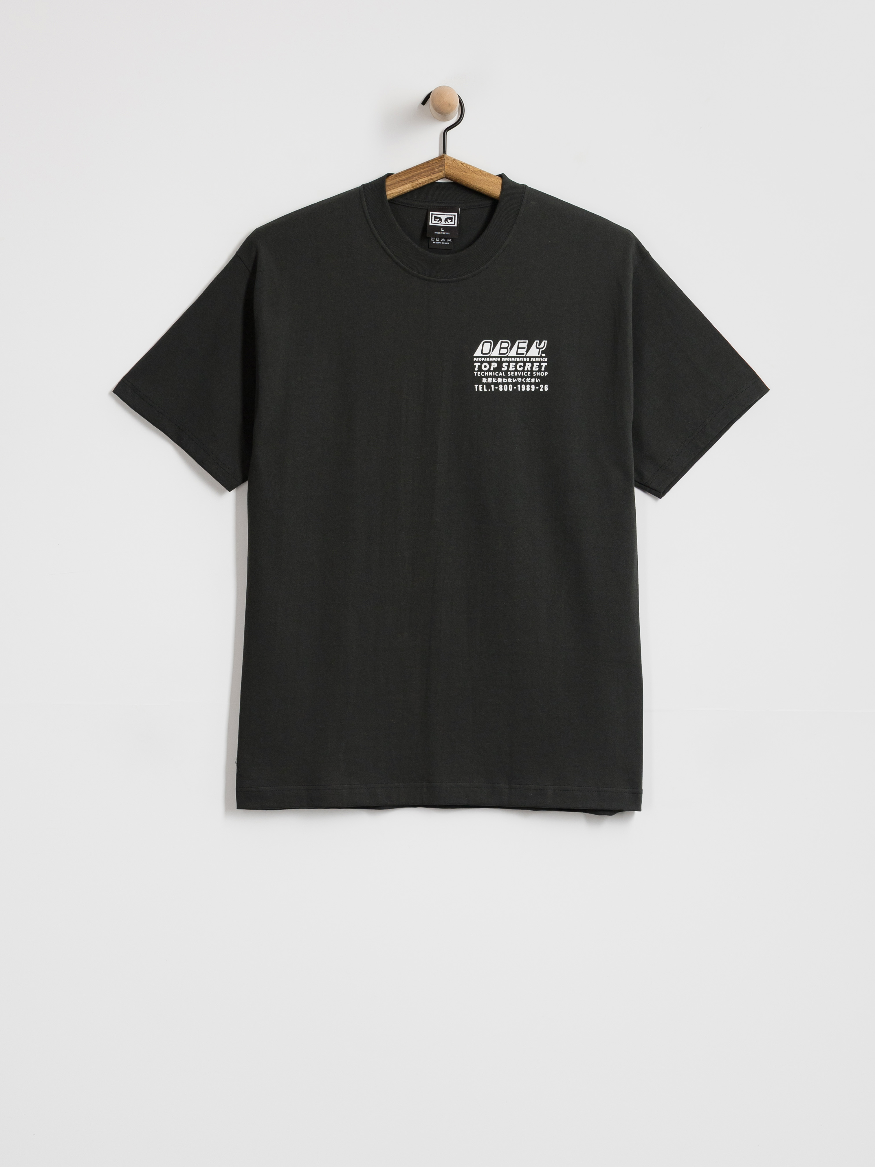 Tricou OBEY Top Secret (vintage black)
