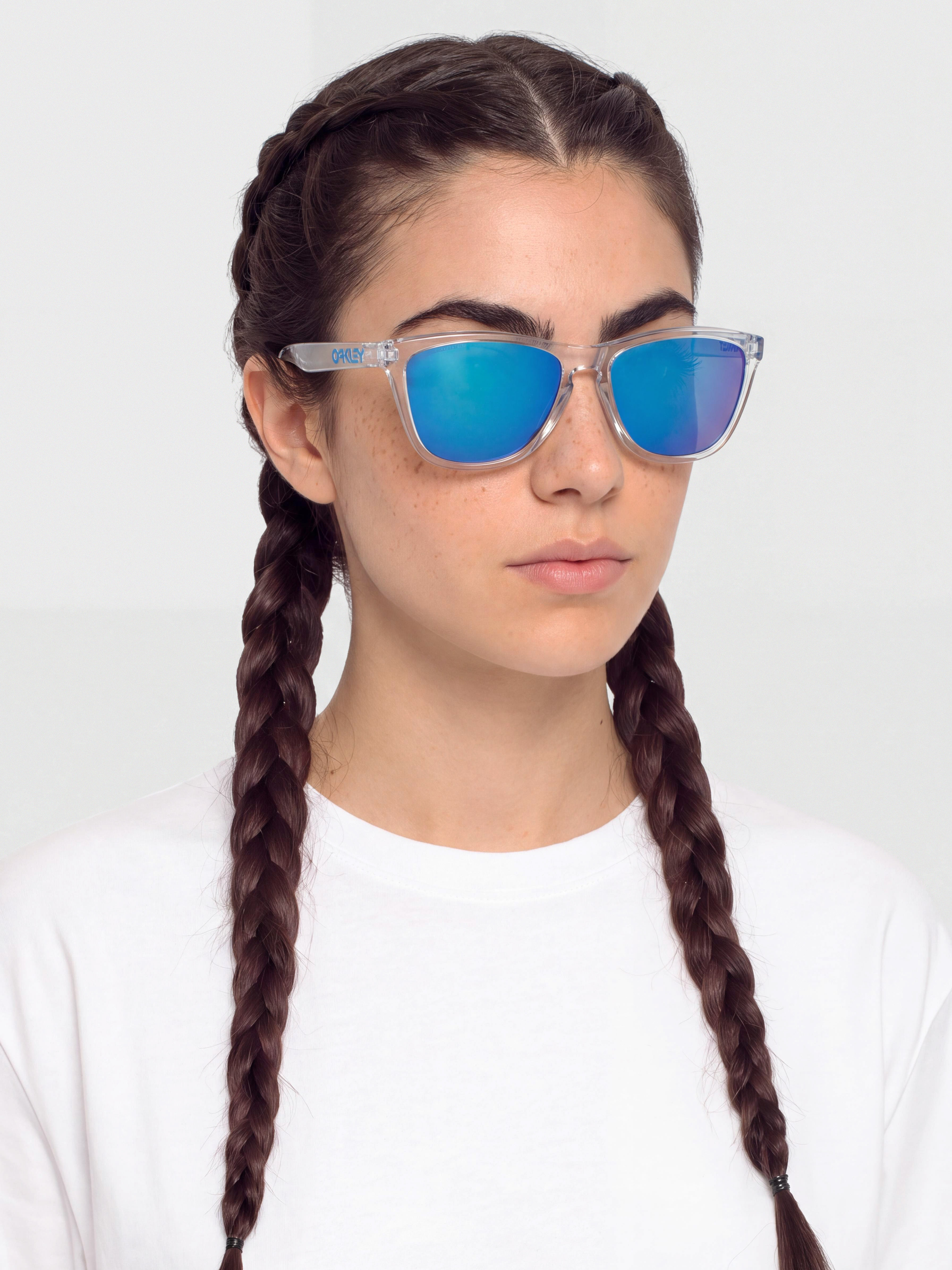 Ochelari de soare Oakley Frogskins (crystal clear/prizm sapphire)