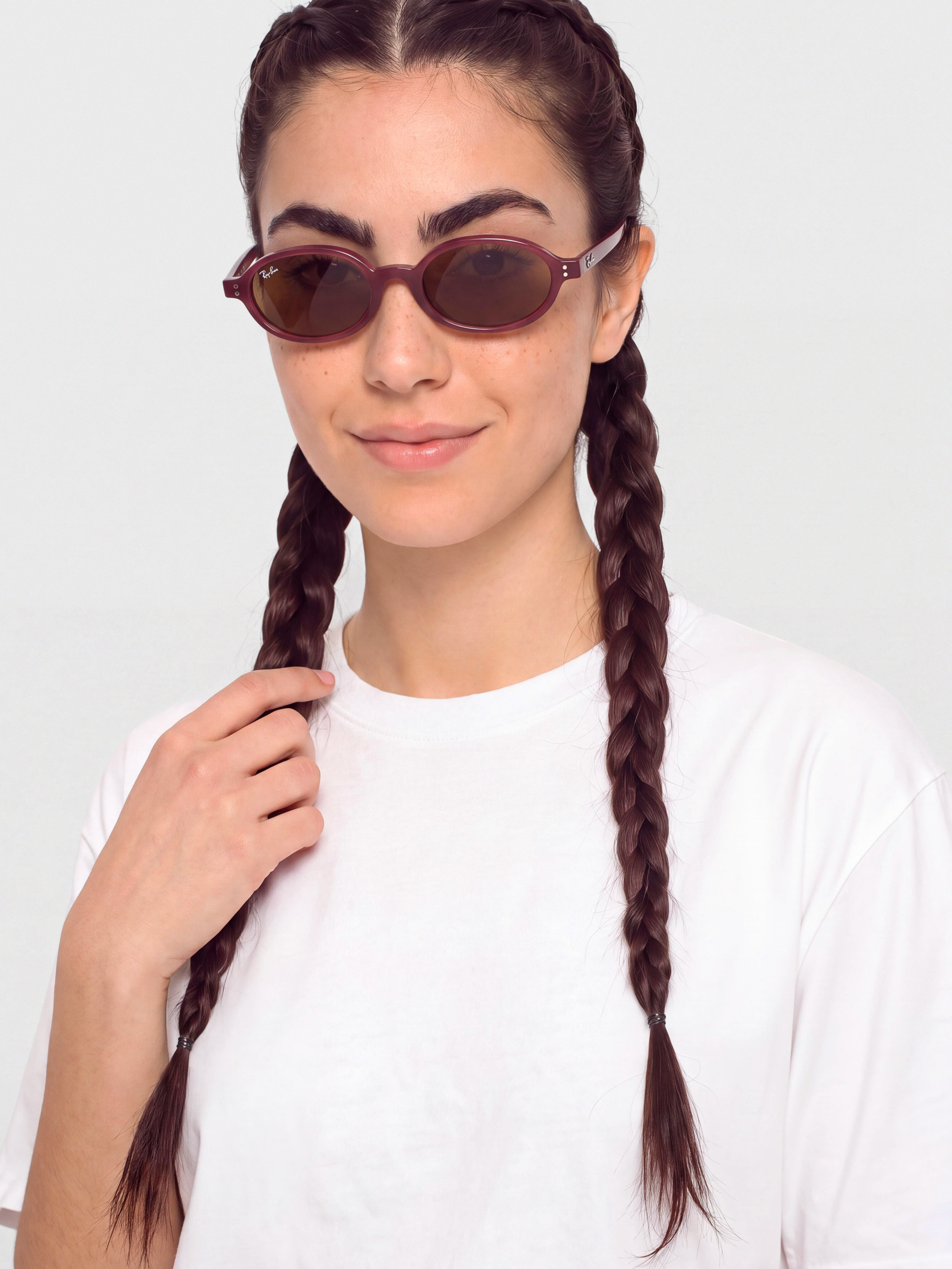 Ochelari de soare Ray-Ban Khal (polerowany purple hawana/ciemnobrown)