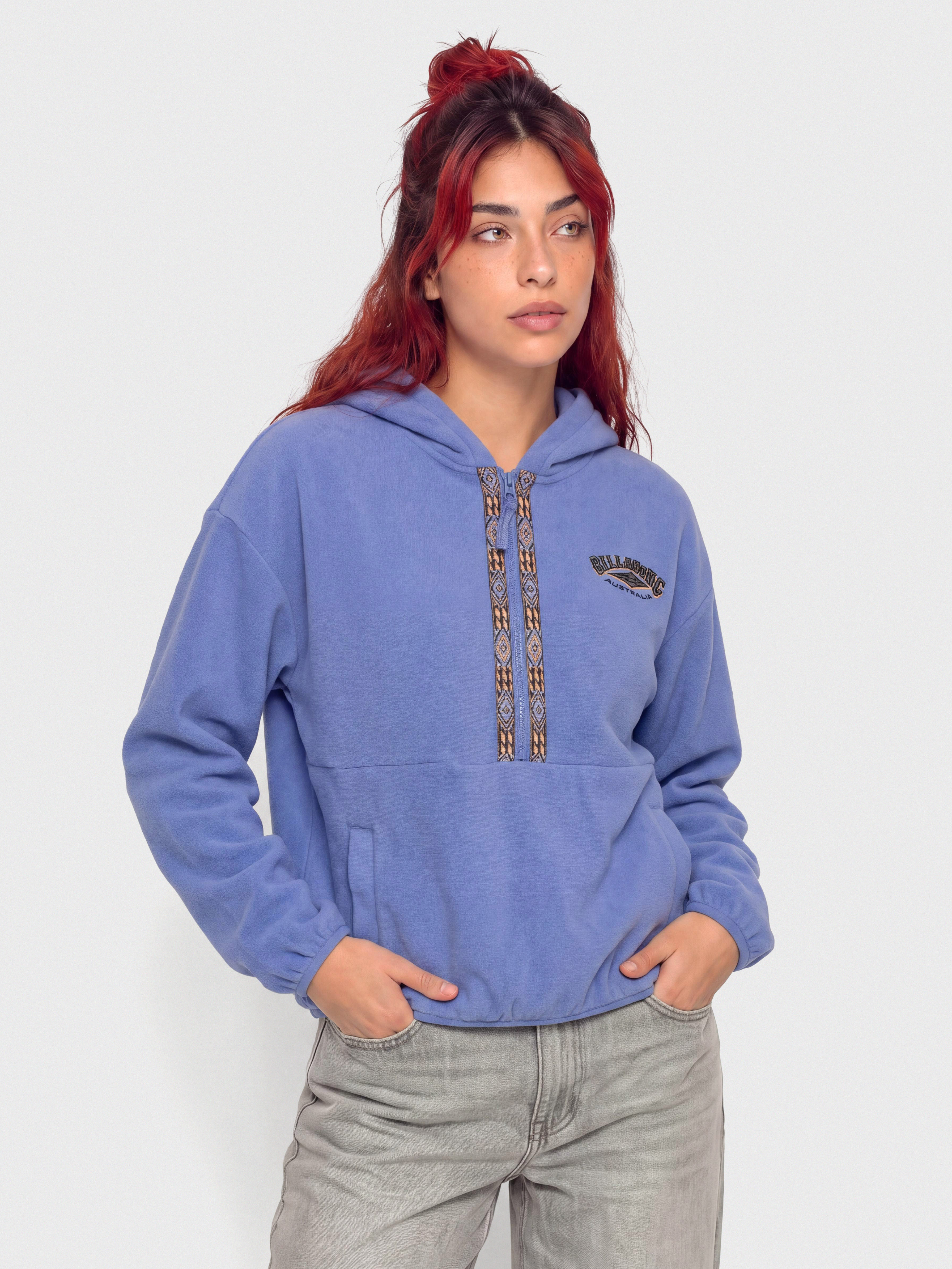 Hanorac cu glugă Billabong Winter Camp HD Wmn (iris)