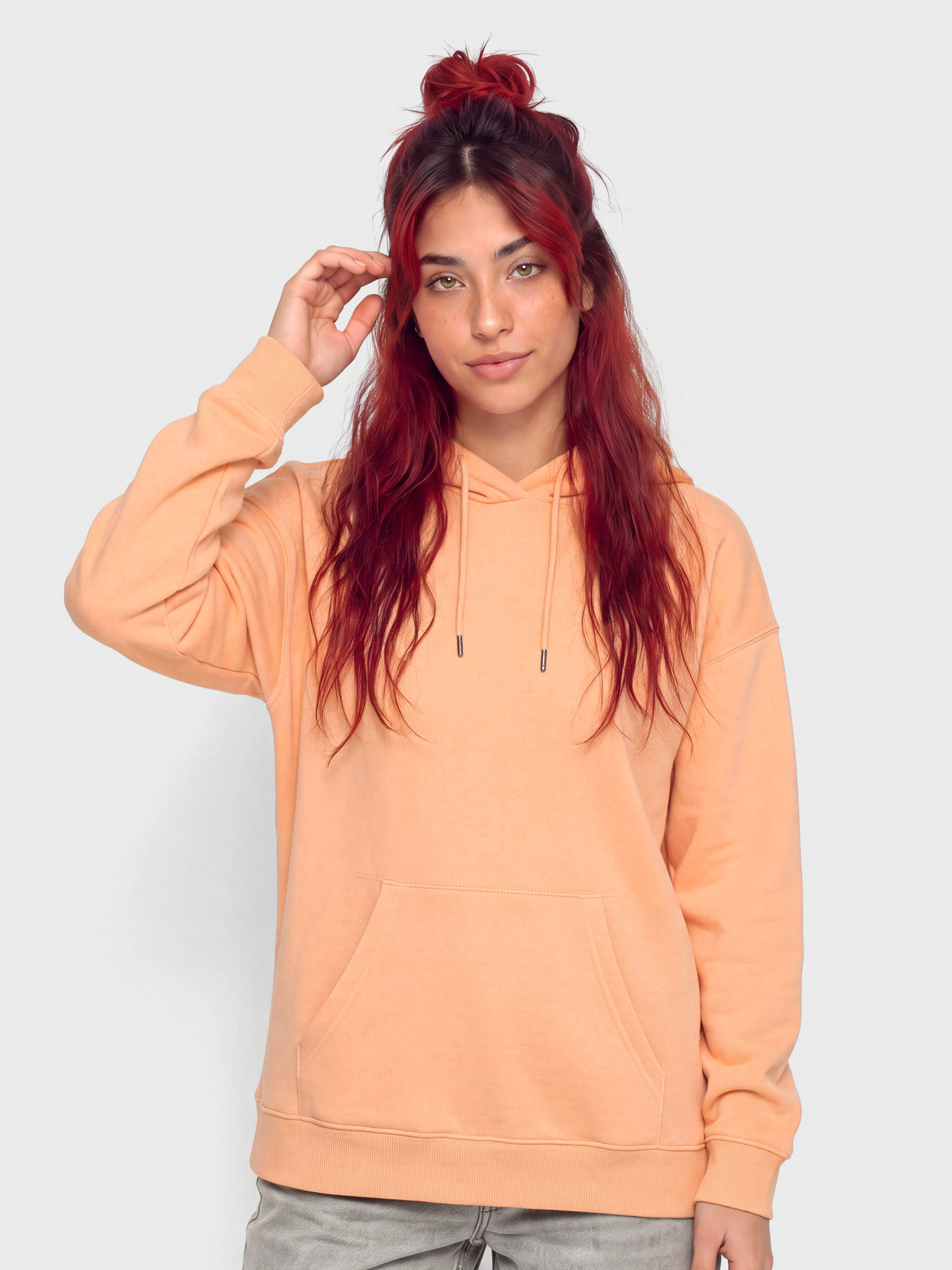 Hanorac cu glugă Volcom Stone Heart Up HD Wmn (pale peach)