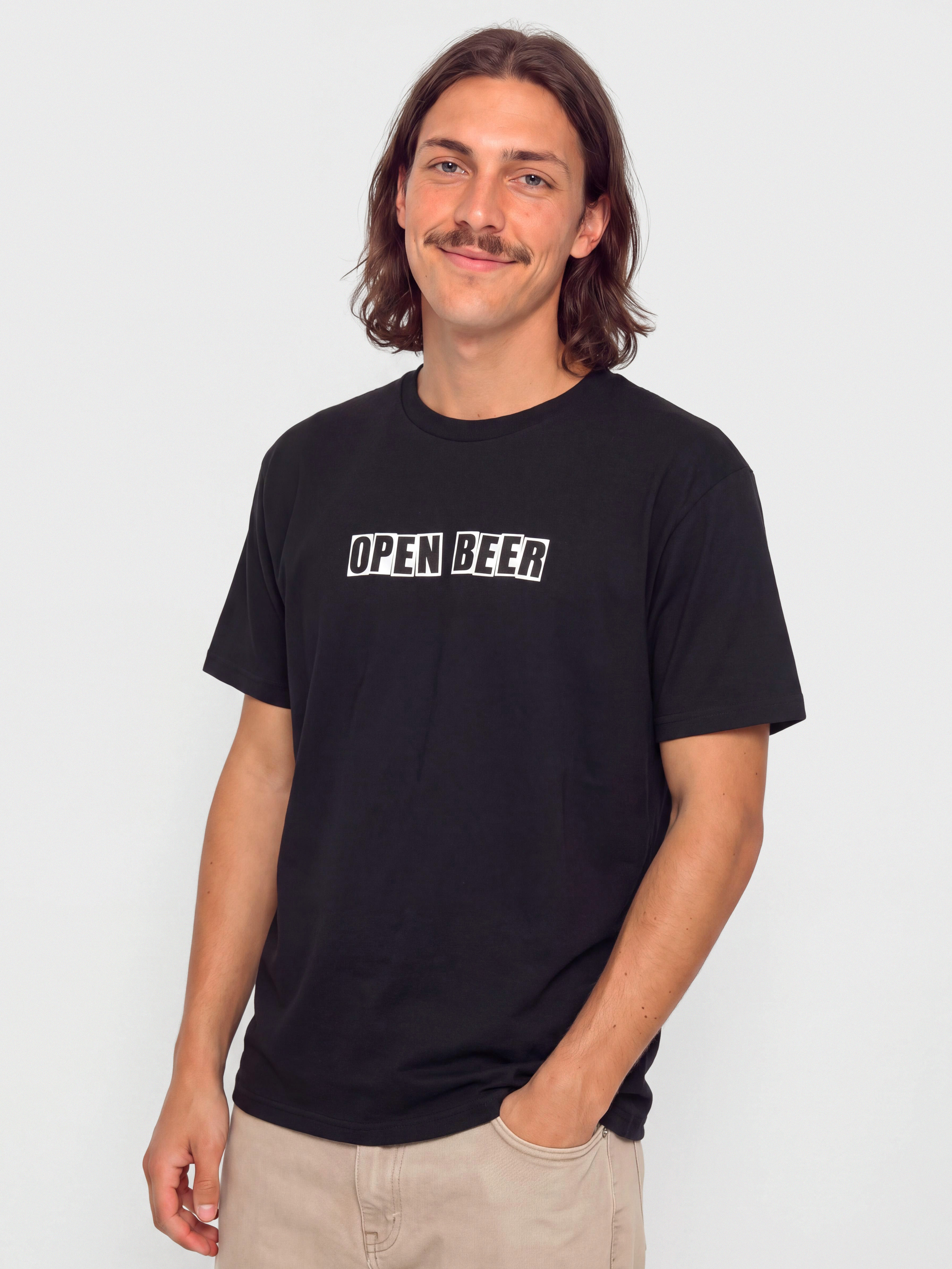 Tricou Baker Open Beer (black)