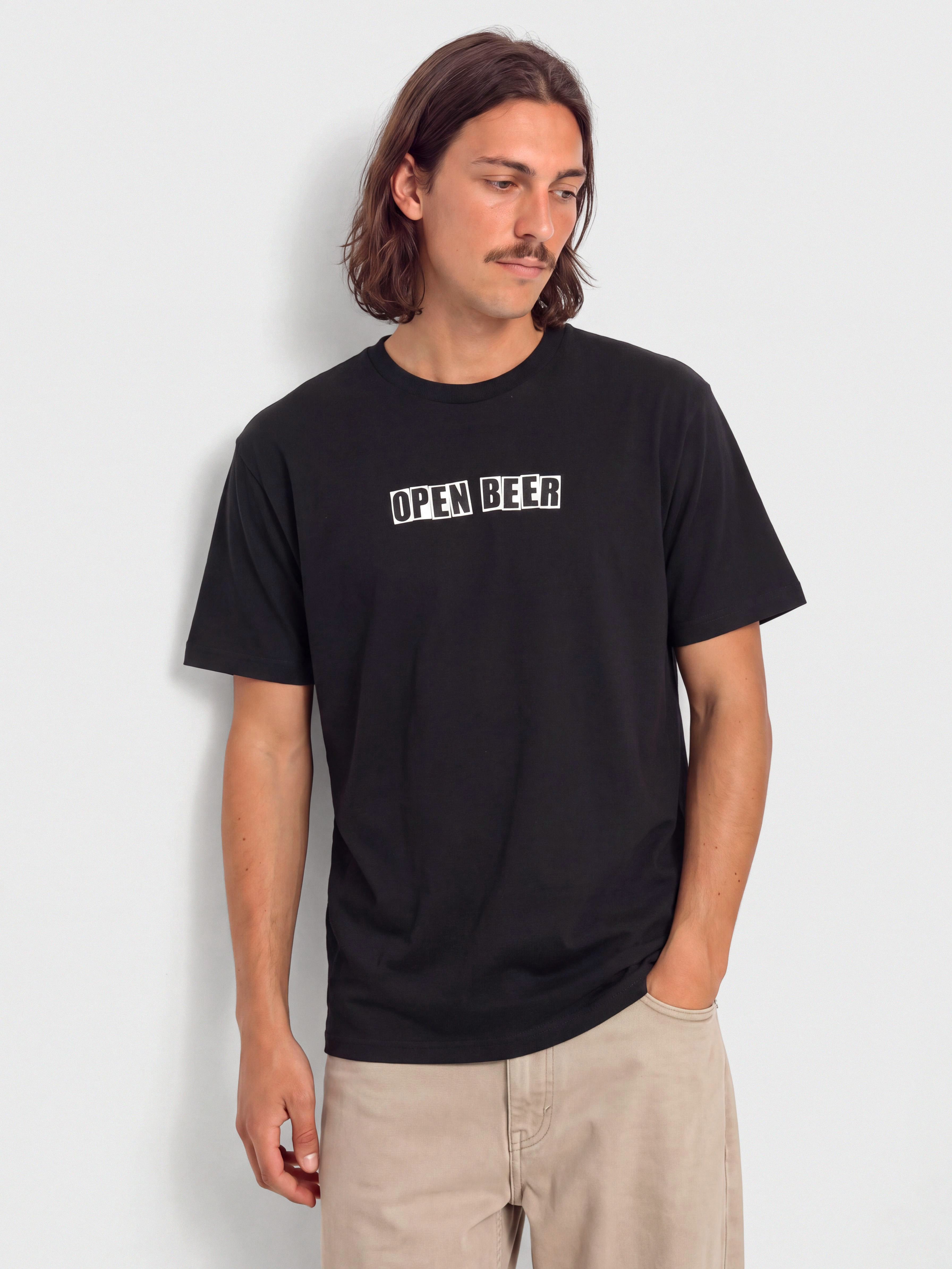 Tricou Baker Open Beer (black)